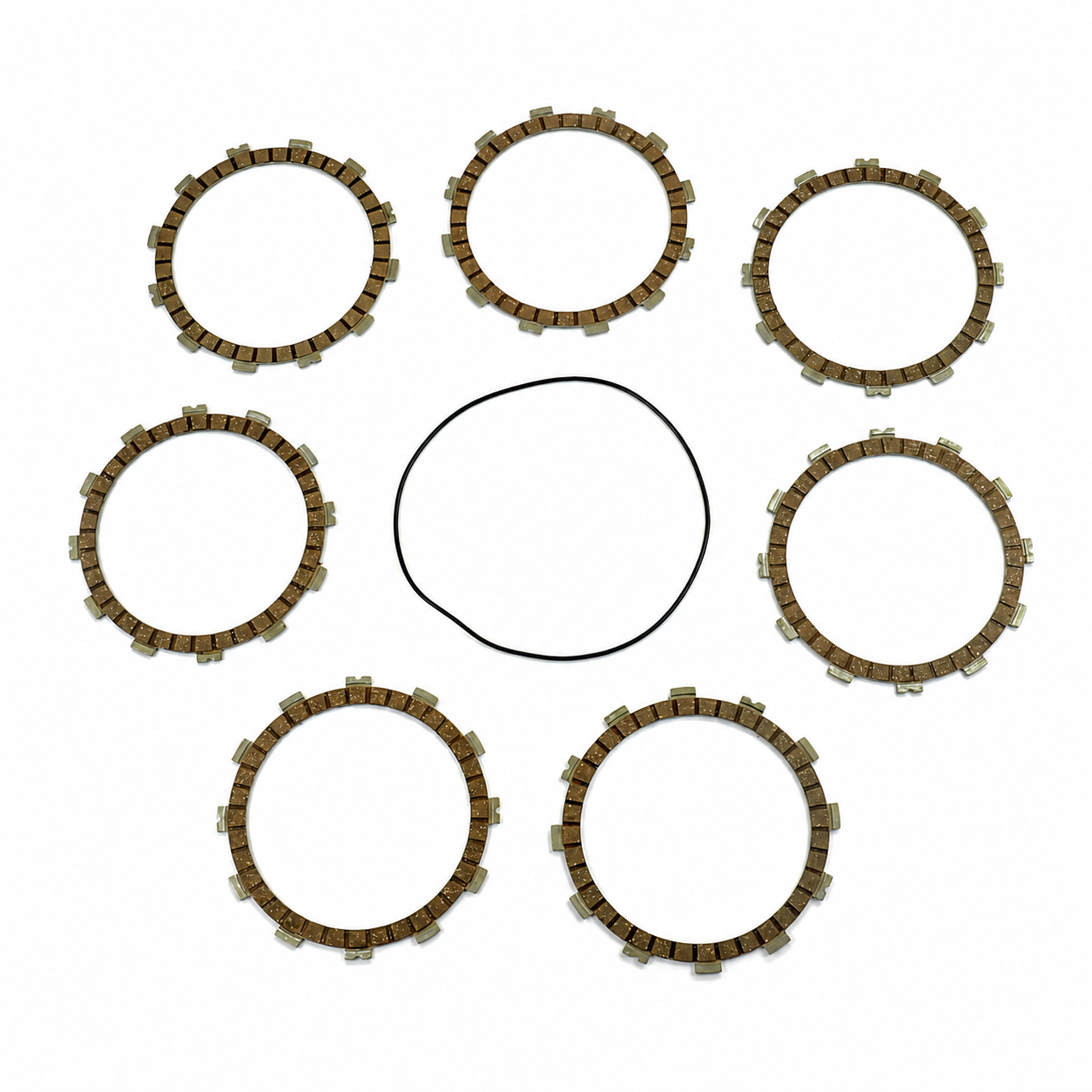 CLUTCH FRICTION PLATE SET HSQ TE400 05-09, ATHENA P40230006, WITH GASKET image 1