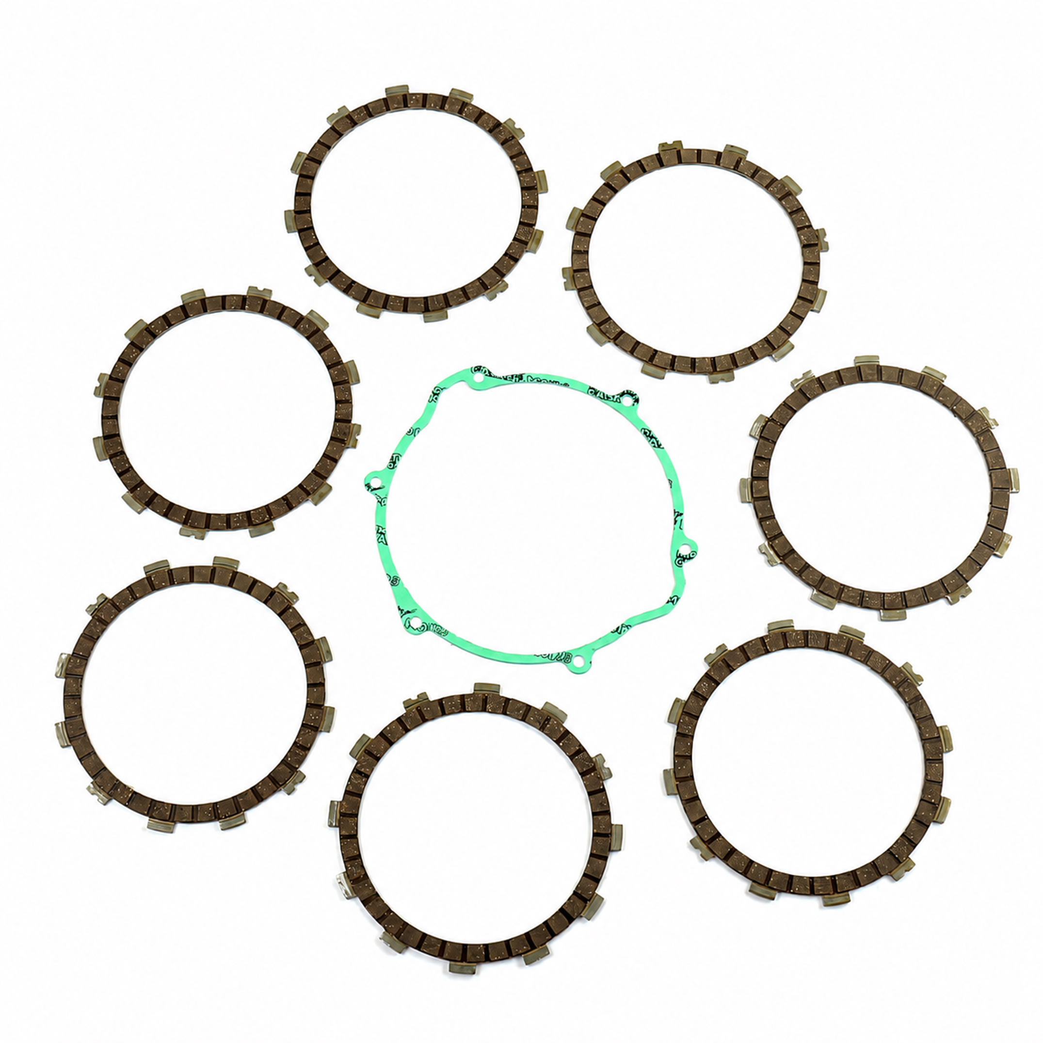 CLUTCH FRICTION PLATE SET HSQ TE400 01-04, ATHENA P40230007, WITH GASKET
