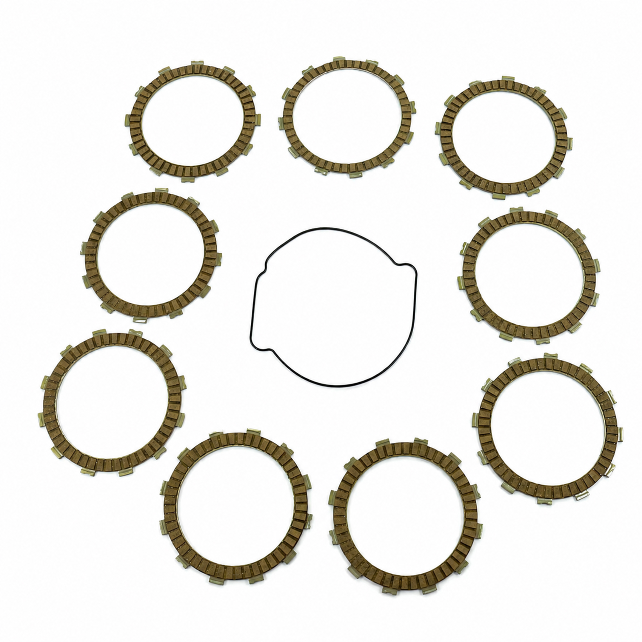 CLUTCH FRICTION PLATE SET KTM EXC-R450 08, ATHENA P40230014, WITH GASKET image 1
