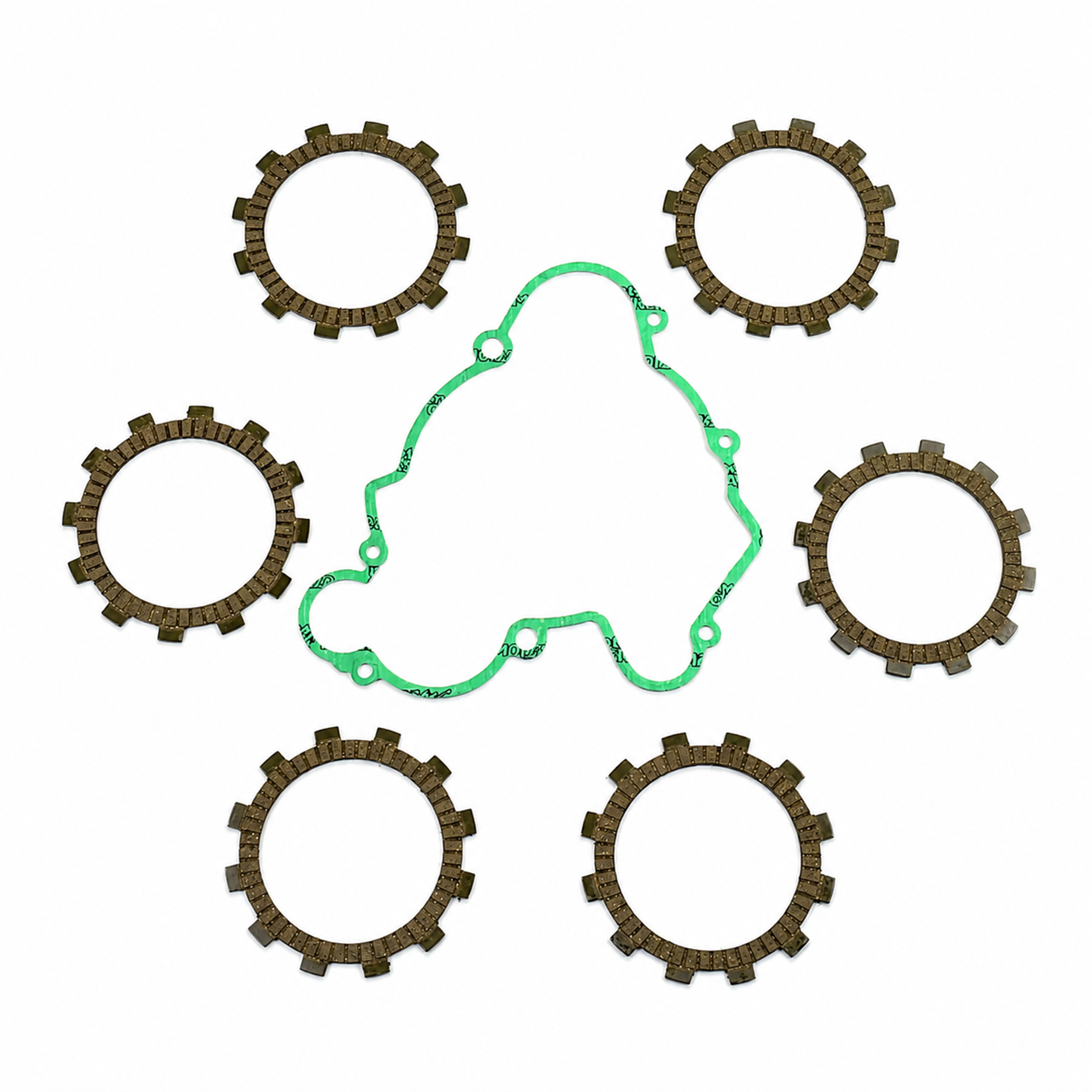 CLUTCH FRICTION PLATE SET KTM SX65 08, ATHENA P40230017, WITH GASKET image 1
