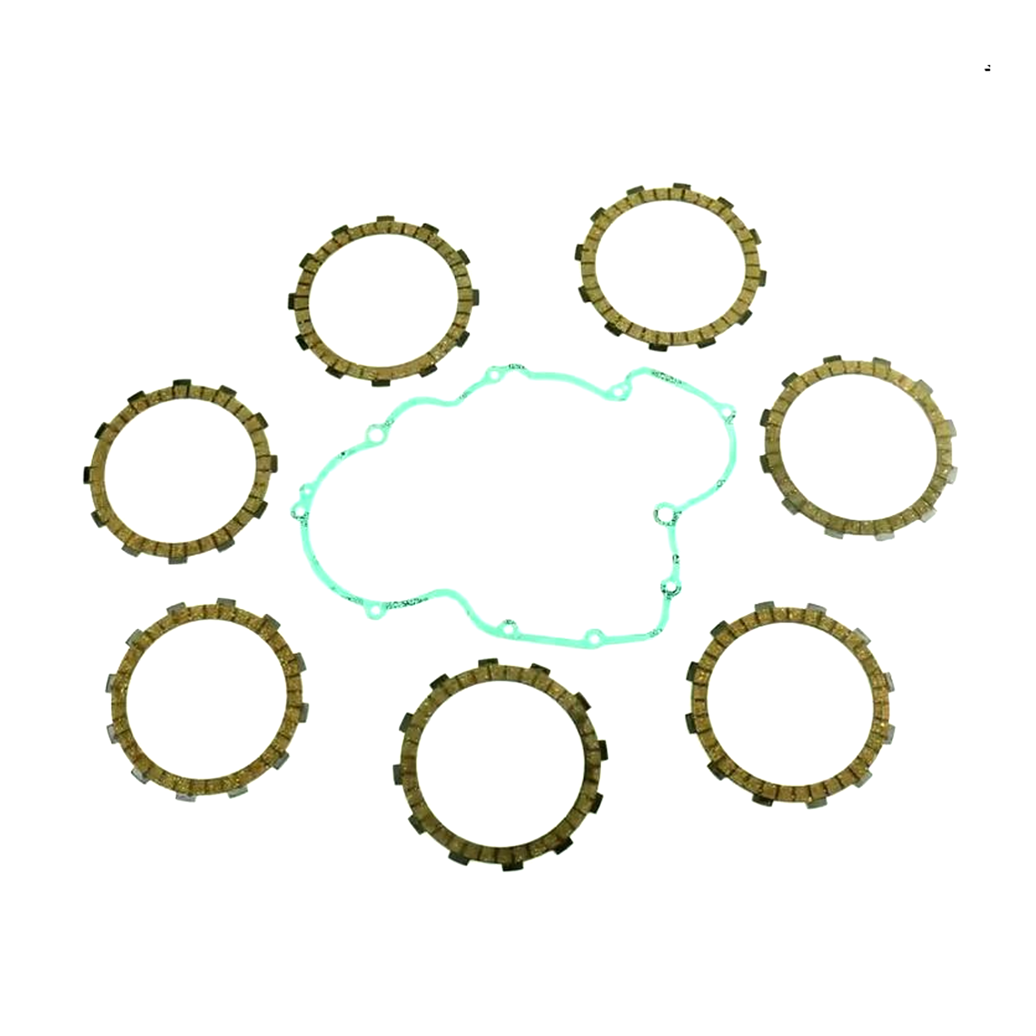 CLUTCH FRICTION PLATE SET KTM SXS540 02, ATHENA P40230049, WITH GASKET image 1