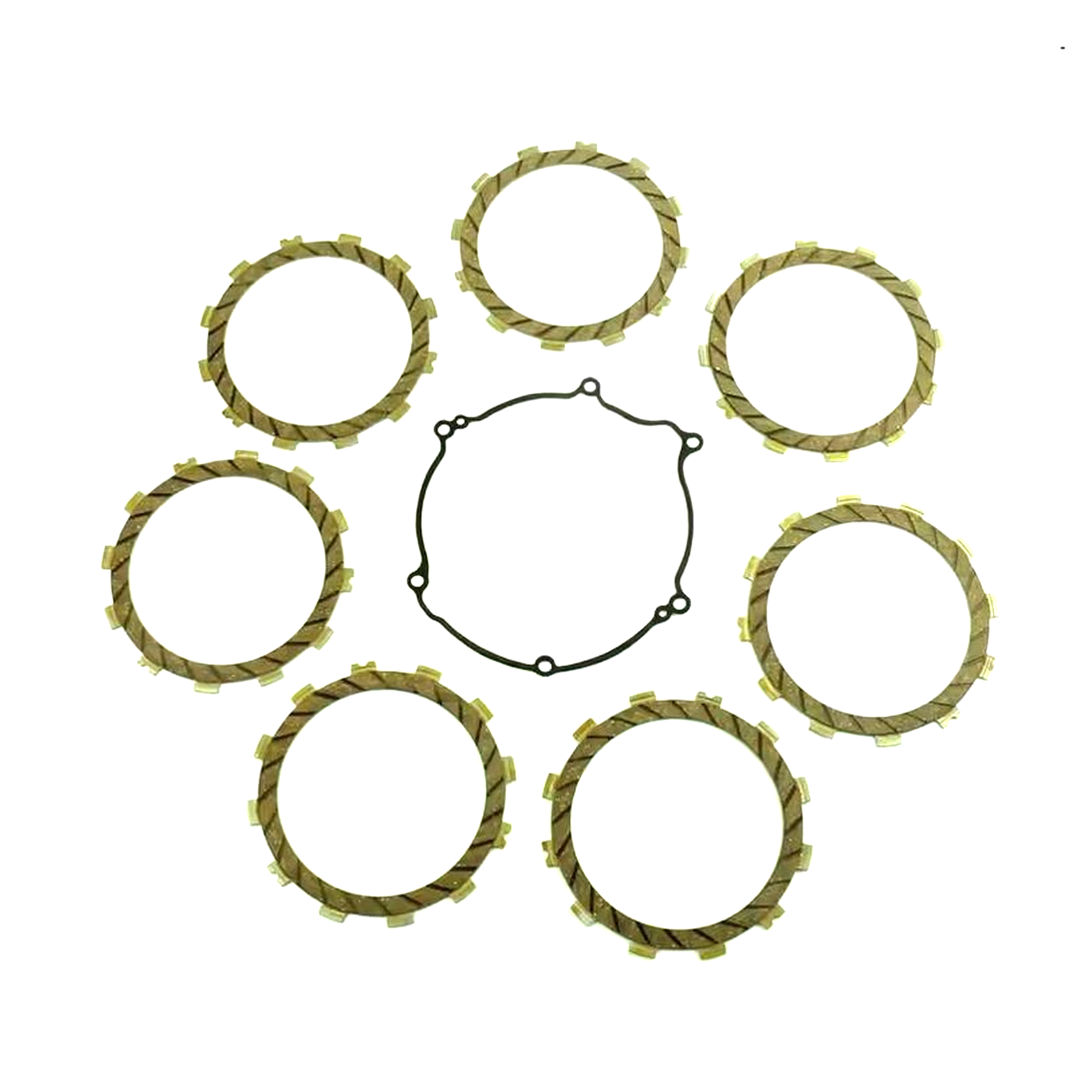 CLUTCH FRICTION PLATE SET KAWA KX125 03-08, ATHENA P40230063, WITH GASKET