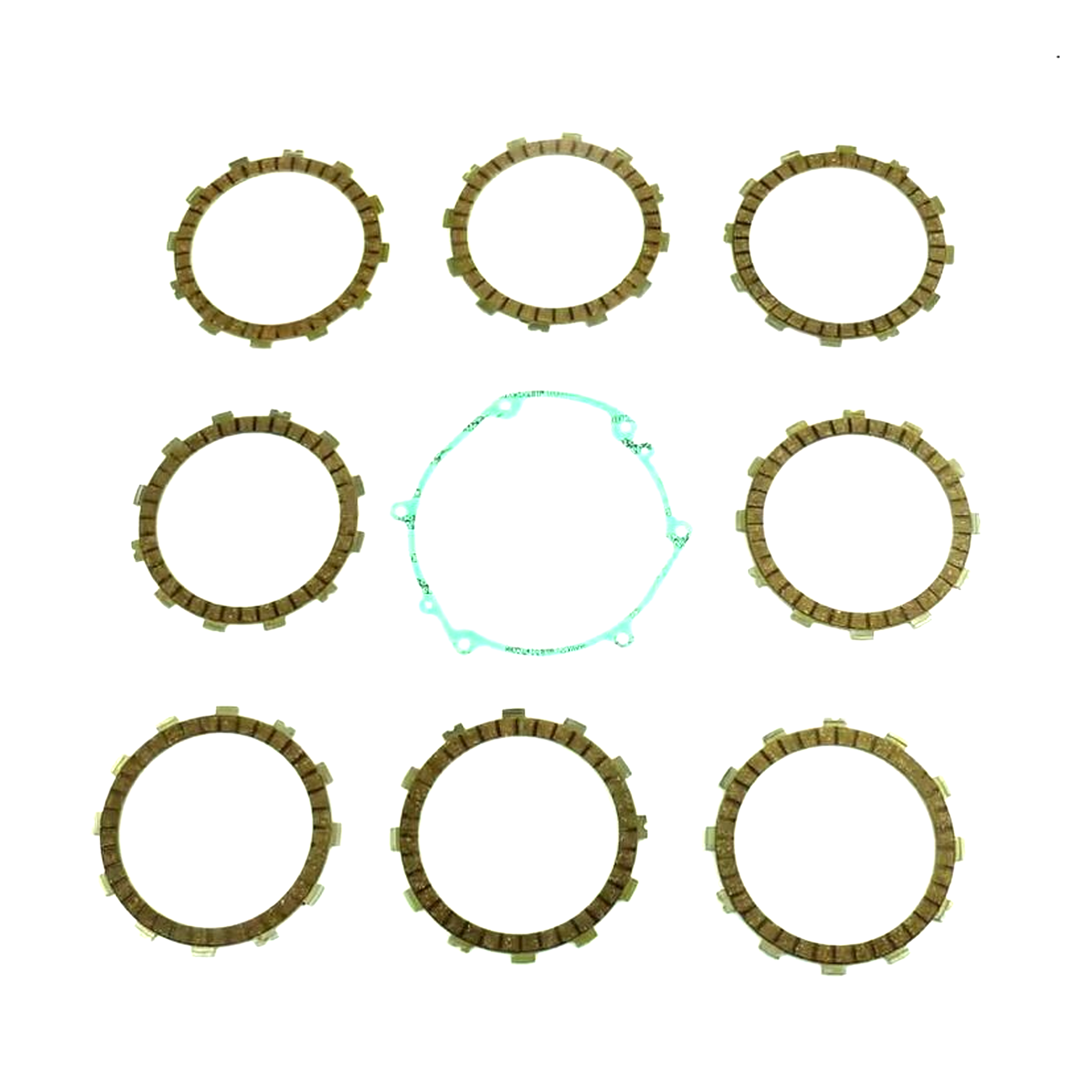 CLUTCH FRICTION PLATE SET KAWA KX250 90, ATHENA P40230064, WITH GASKET