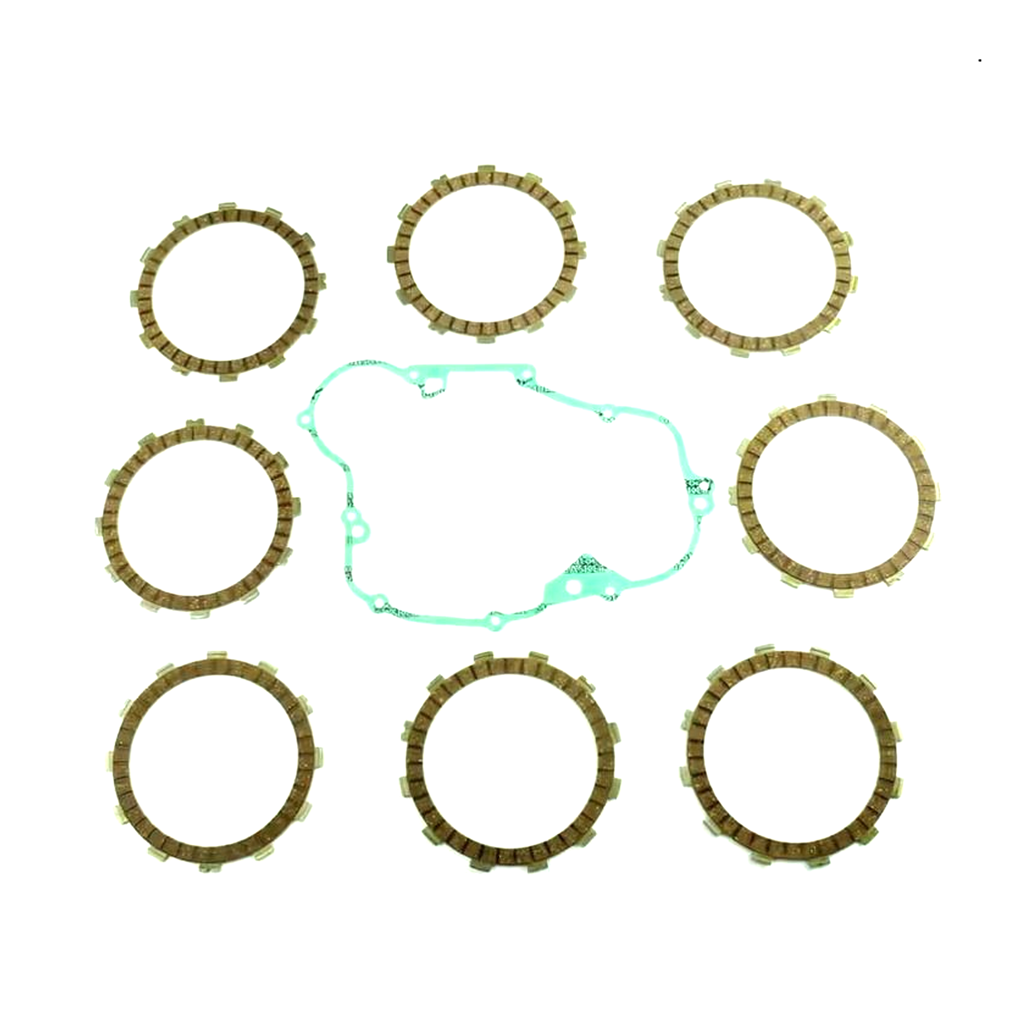 CLUTCH FRICTION PLATE SET KAWA KX500 88-04, ATHENA P40230065, WITH GASKET image 1