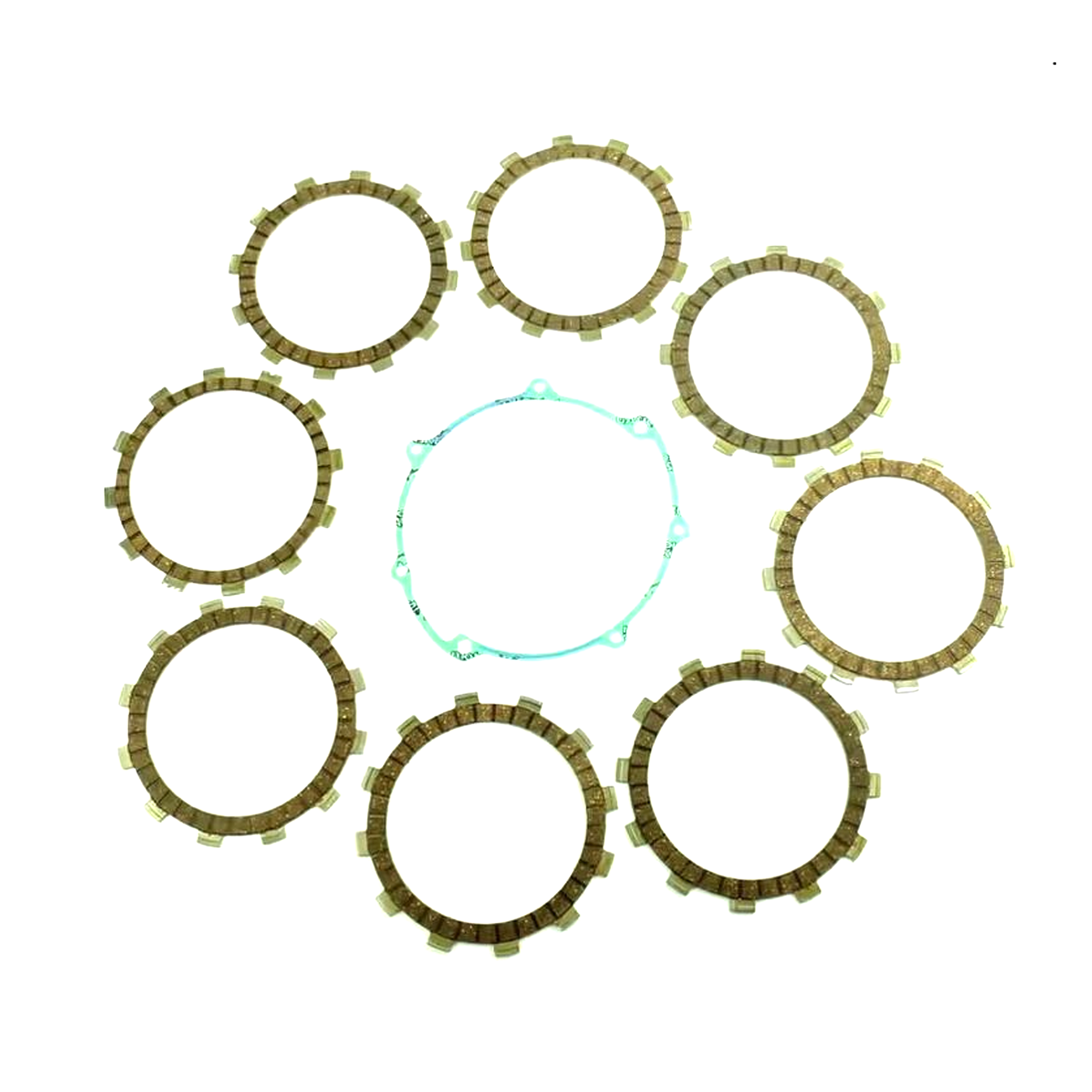 CLUTCH FRICTION PLATE SET YAMAHA WR400F 00-02, ATHENA P40230067, WITH GASKET image 1