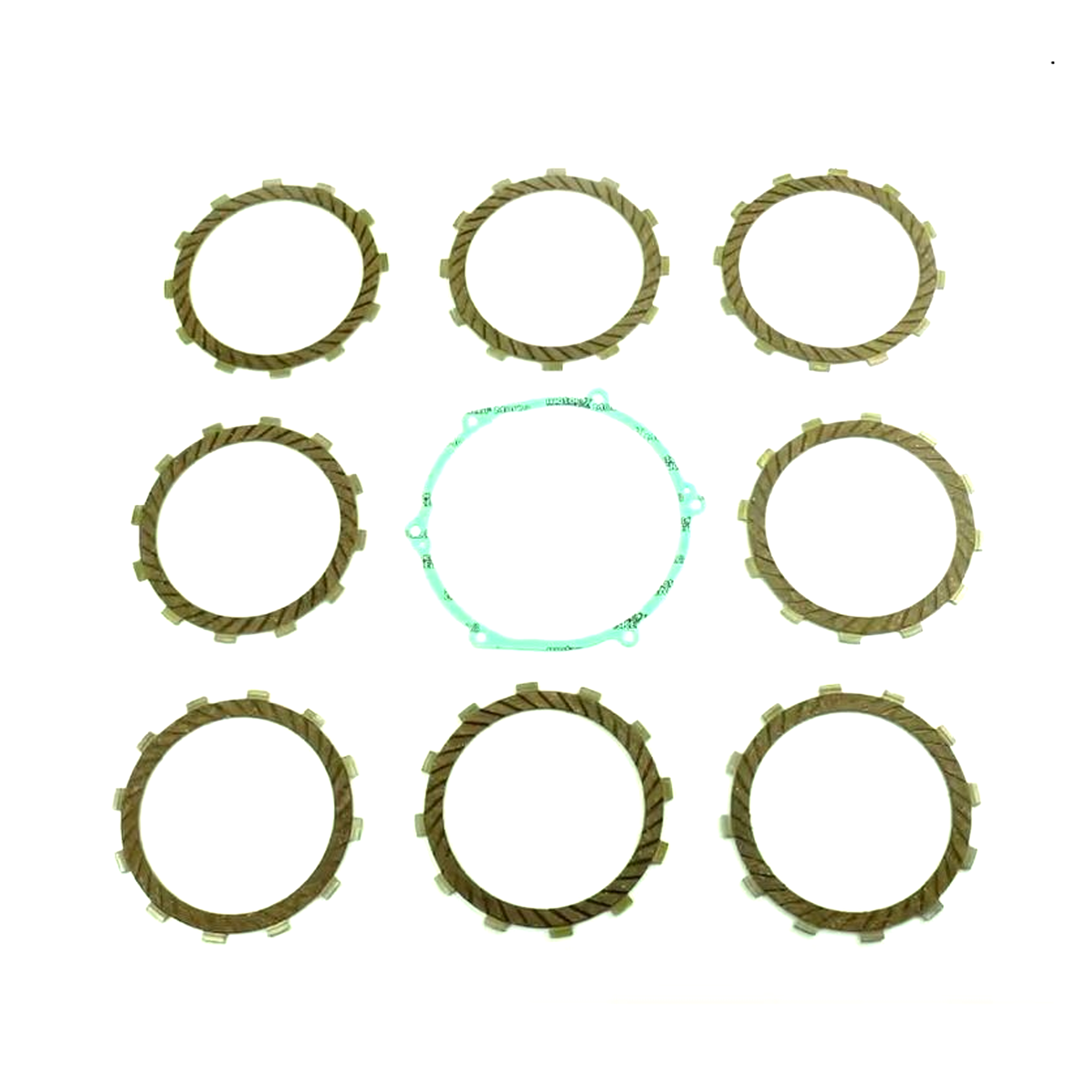 CLUTCH FRICTION PLATE SET KAWA KX250 92-93, ATHENA P40230069, WITH GASKET image 1