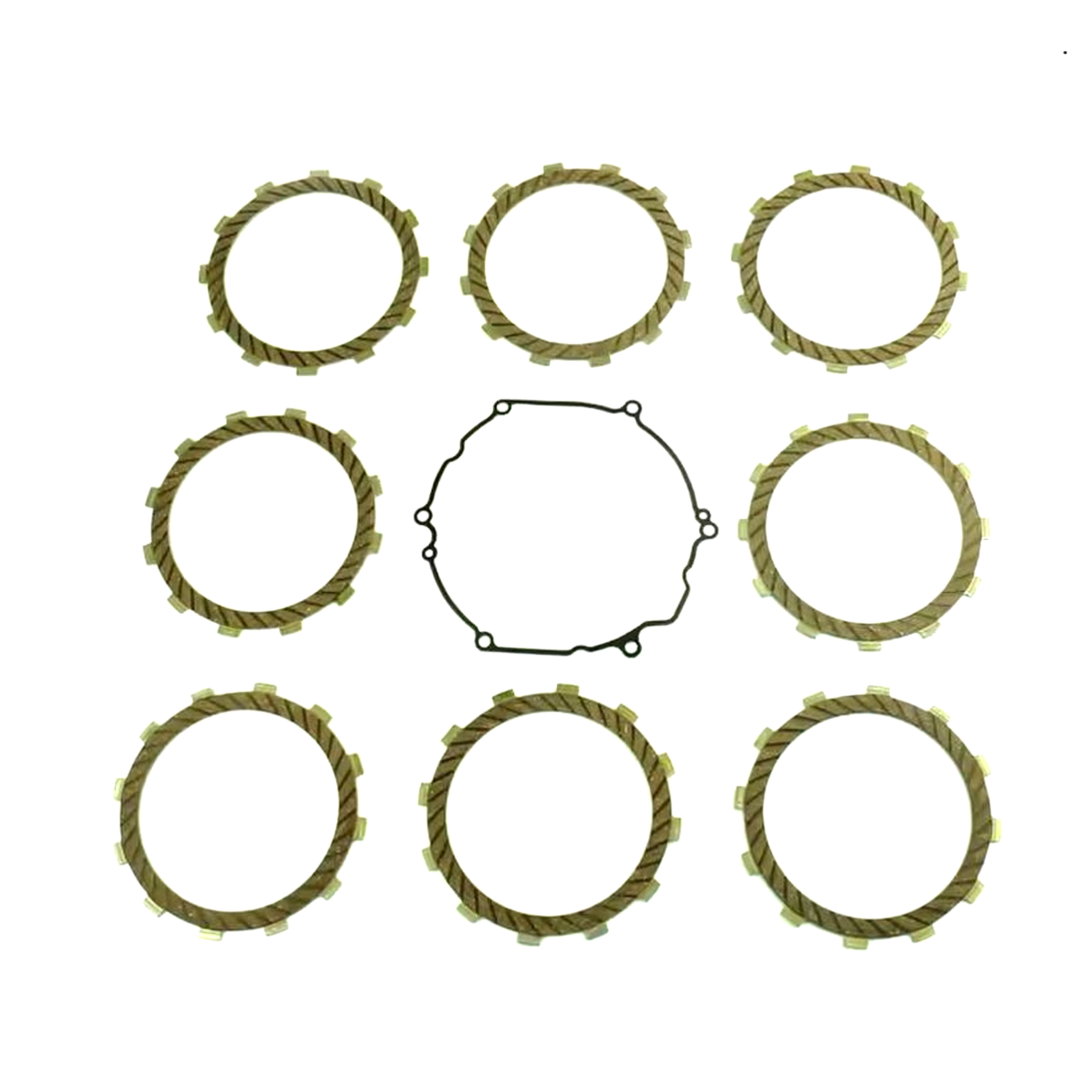 CLUTCH FRICTION PLATE SET KAWA KX250 05-08, ATHENA P40230071, WITH GASKET image 1