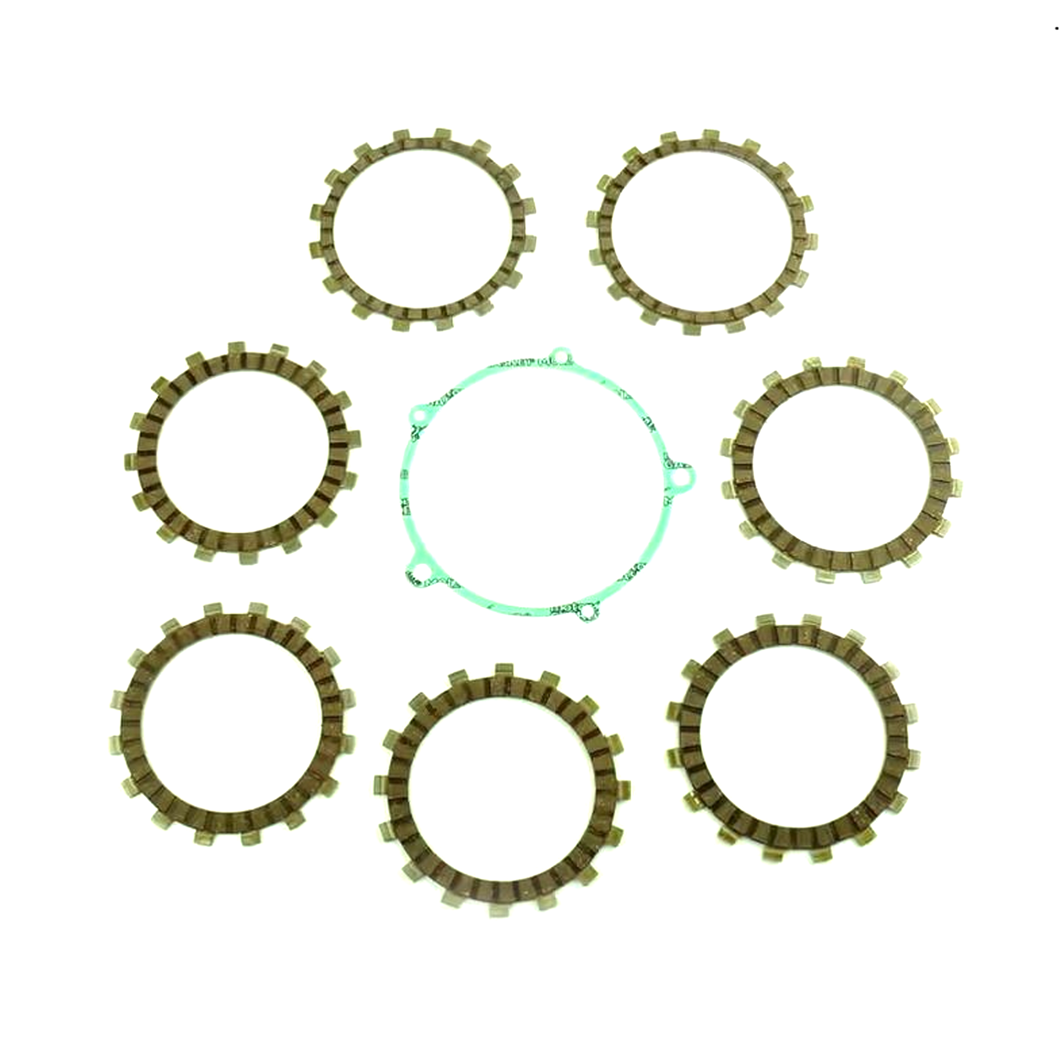 CLUTCH FRICTION PLATE SET YAMAHA YZ125 89-90, ATHENA P40230072, WITH GASKET image 1