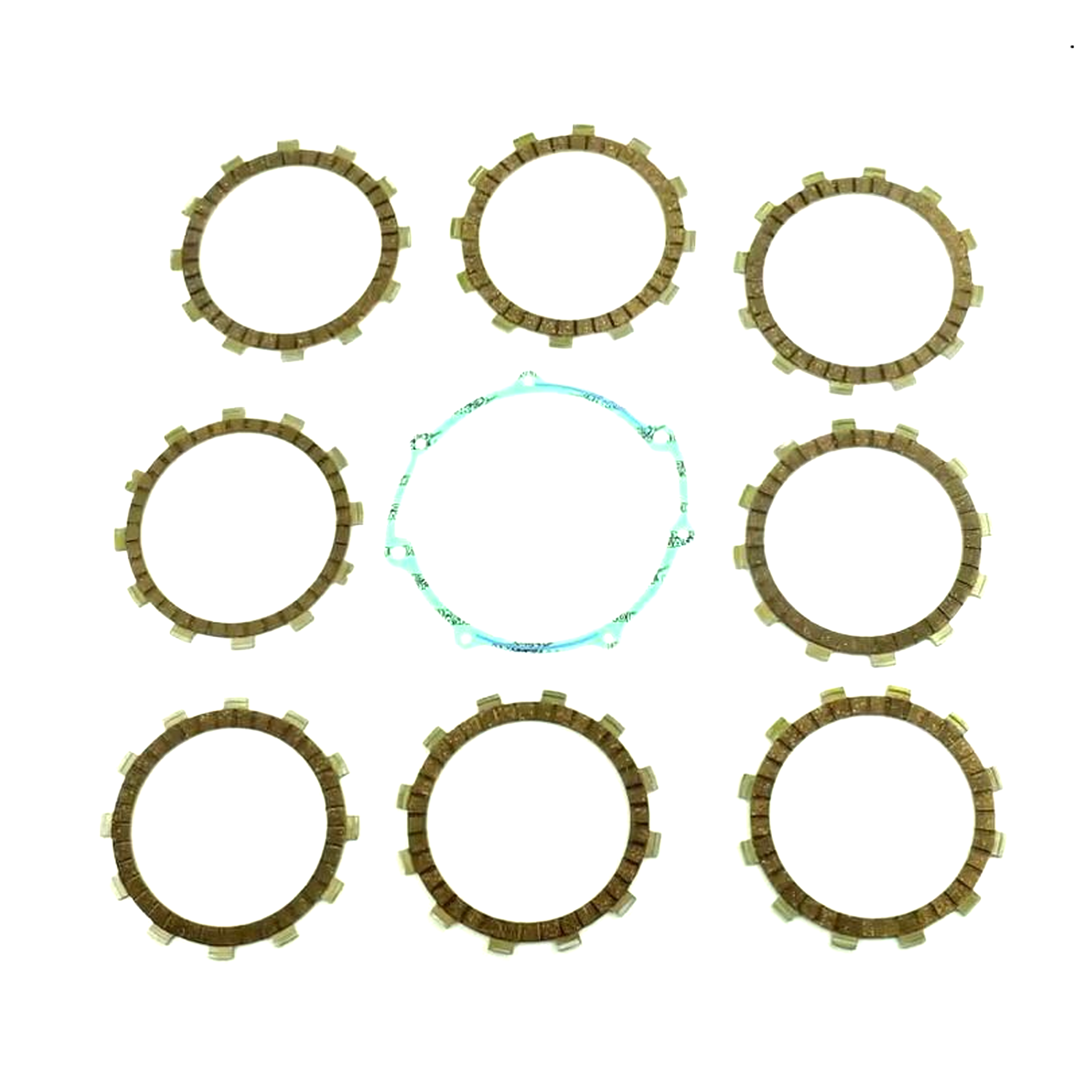 CLUTCH FRICTION PLATE SET YAMAHA WR400F 98-99, ATHENA P40230073, WITH GASKET image 1
