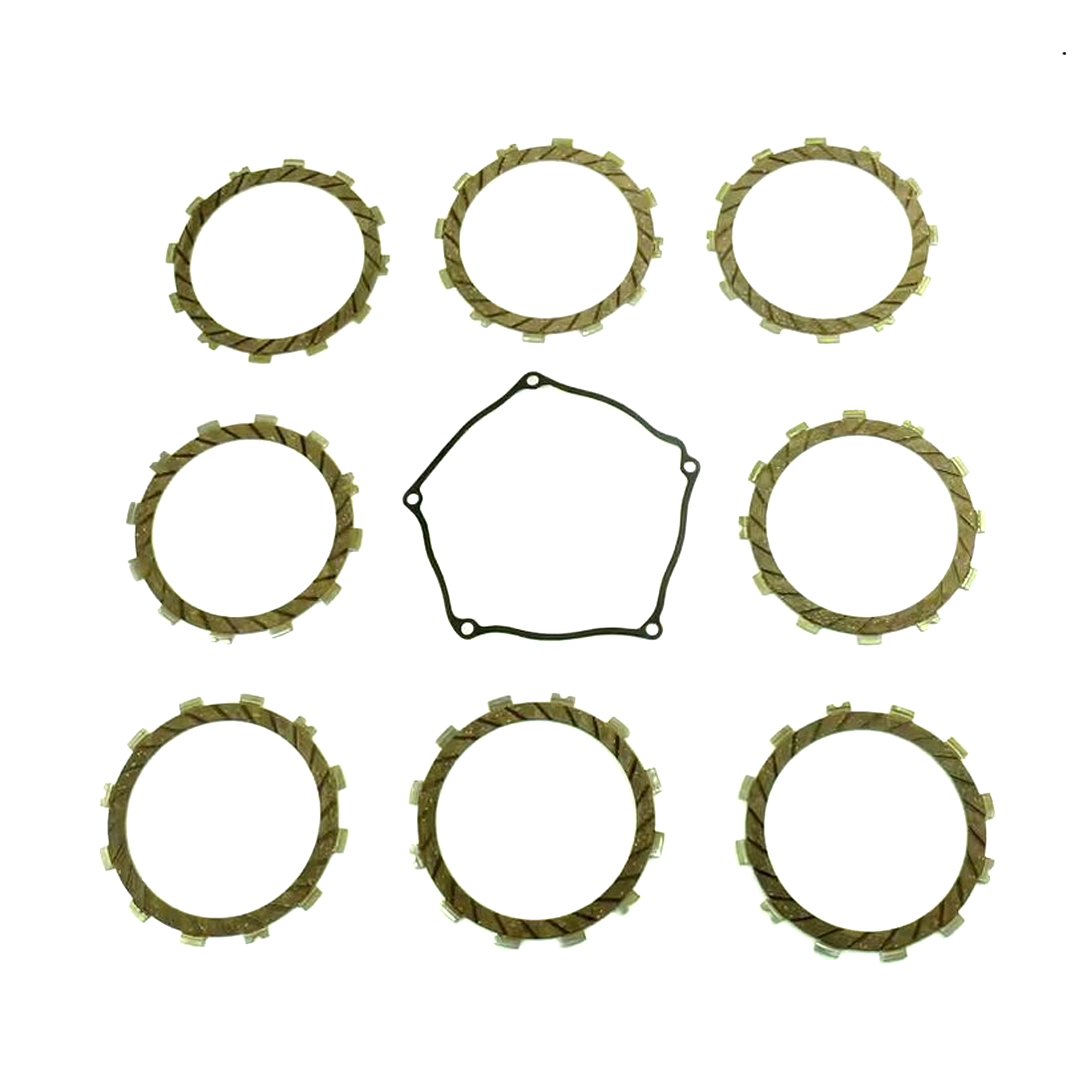 CLUTCH FRICTION PLATE SET KAWA KX250F 04-08, ATHENA P40230079, WITH GASKET