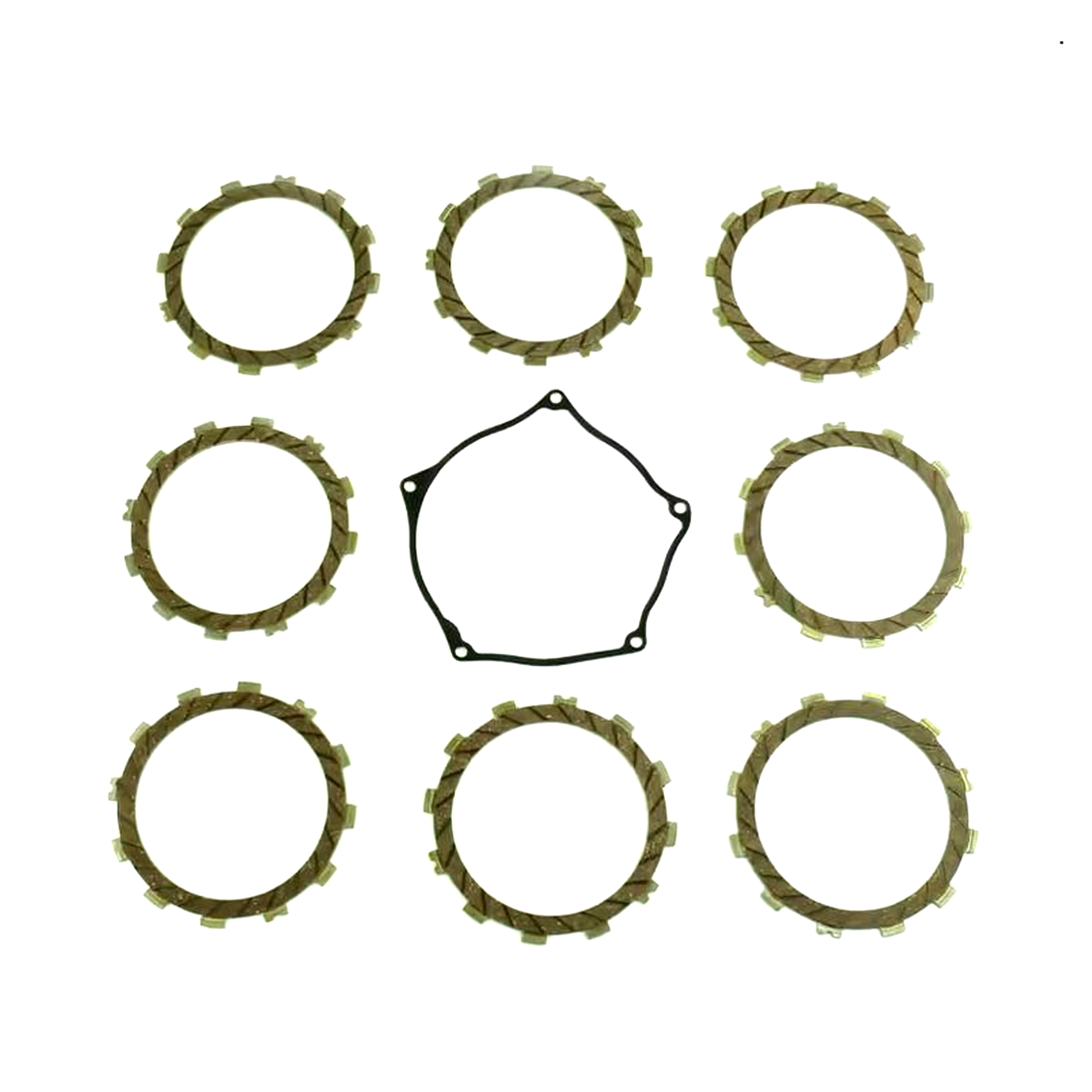 CLUTCH FRICTION PLATE SET KAWA KX250F 09-16, ATHENA P40230080, WITH GASKET image 1