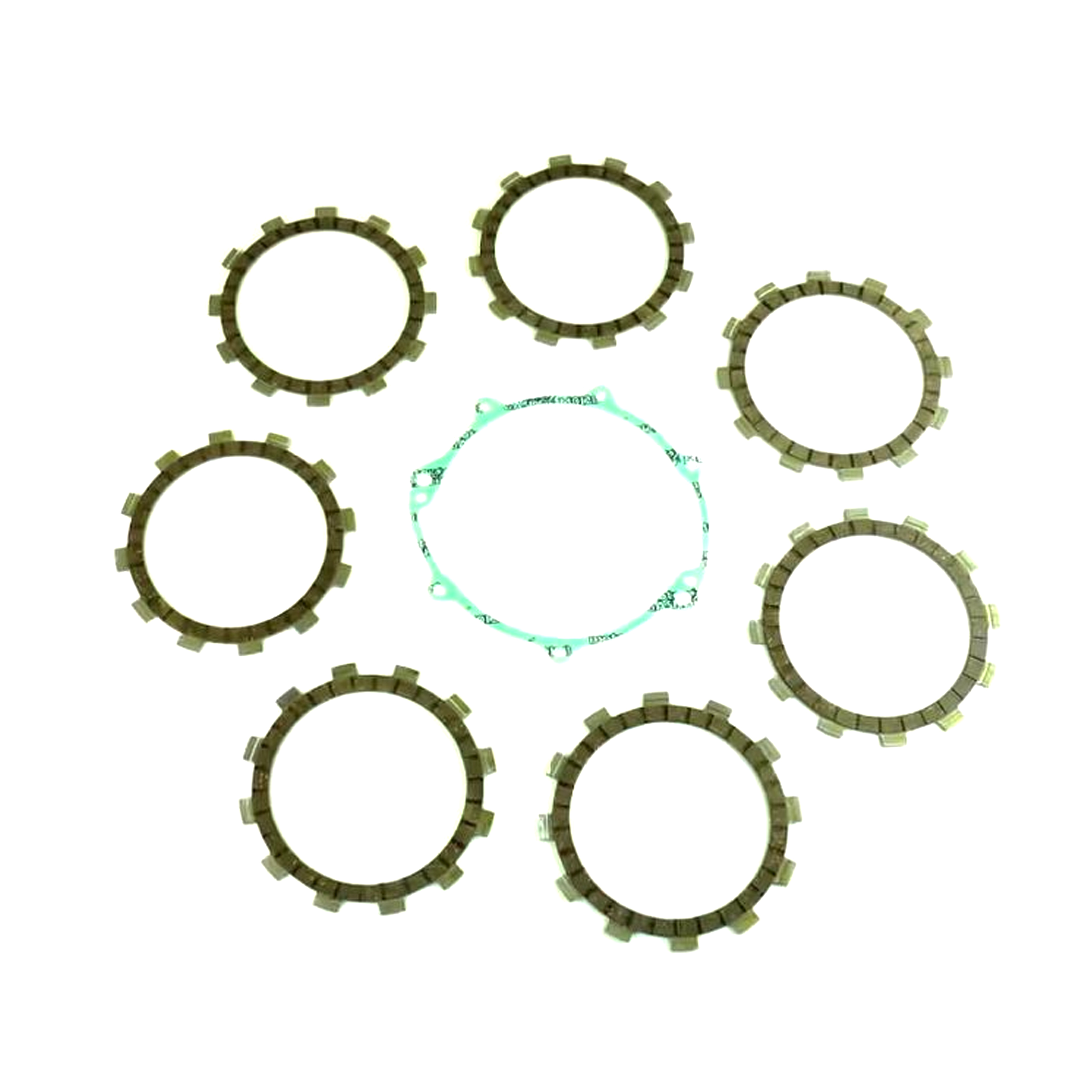 CLUTCH FRICTION PLATE SET YAMAHA WR250R 08-13, ATHENA P40230099, WITH GASKET image 1