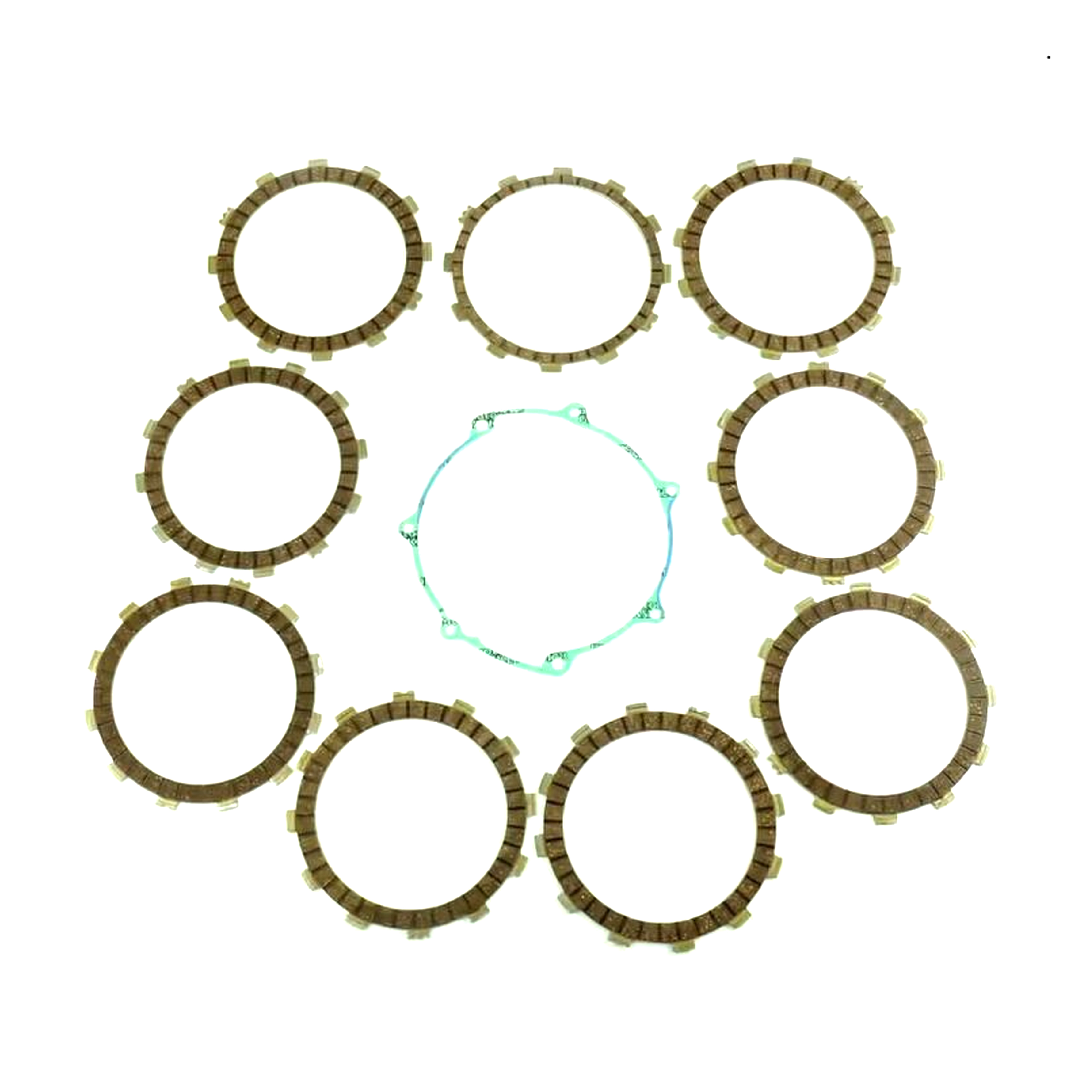 CLUTCH FRICTION PLATE SET YAMAHA WR450F 03, ATHENA P40230103, WITH GASKET image 1