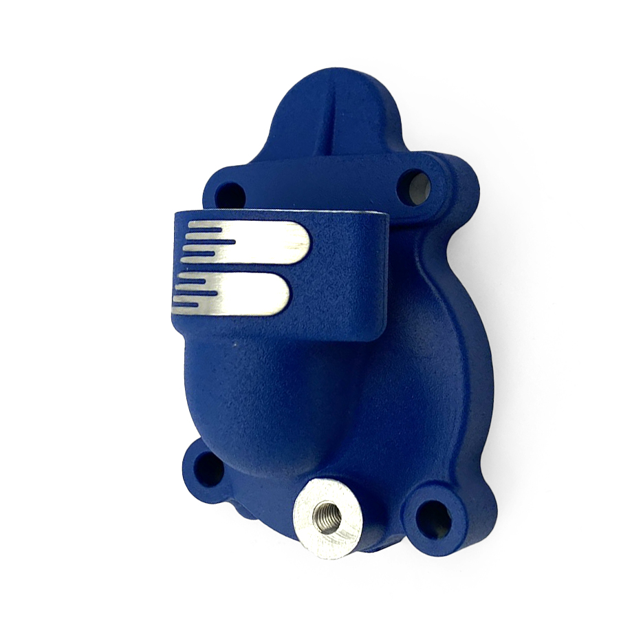 WATER PUMP COVER BLUE 2024 KAWASAKI KX 450 F, BOYESEN WPK18DL SUPERCOOLER image 1