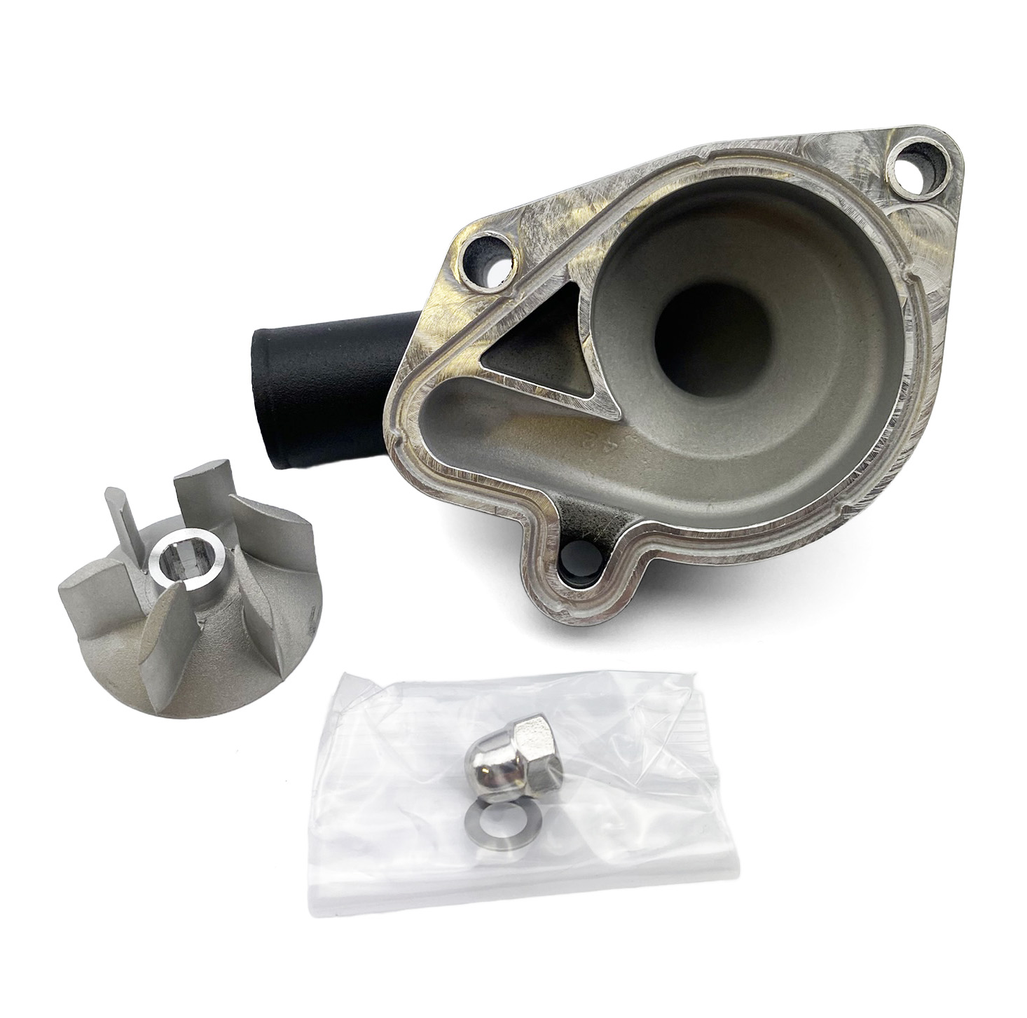 WATER PUMP COVER BLACK 2024-2025 KTM 2 STROKE, BOYESEN WPK-42B SUPERCOOLER thumbnail 3