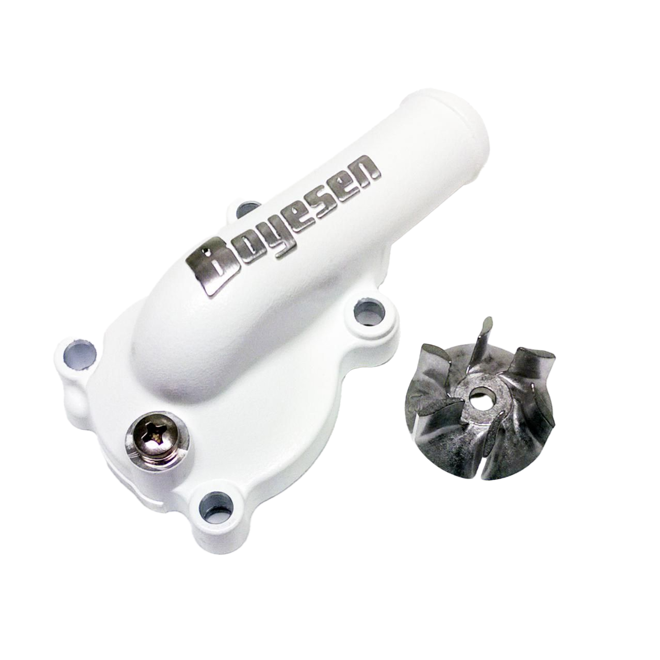 WATER PUMP COVER 16-18 KX450F, Supercooler BOYESEN WPK-18AW, WHITE