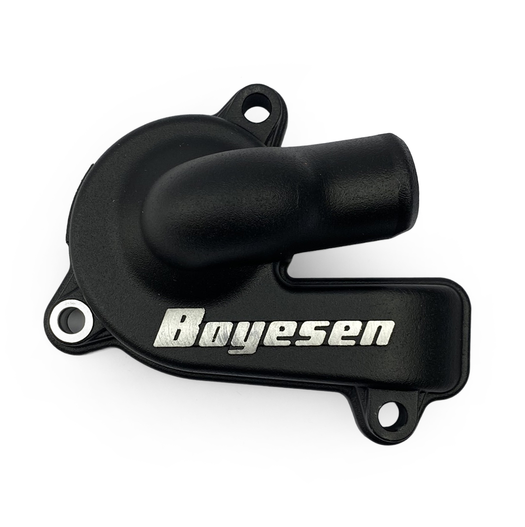 WATER PUMP COVER BLACK 23-24 KTM 250/350 SX-F, BOYESEN WPK44CB SUPERCOOLER image 1