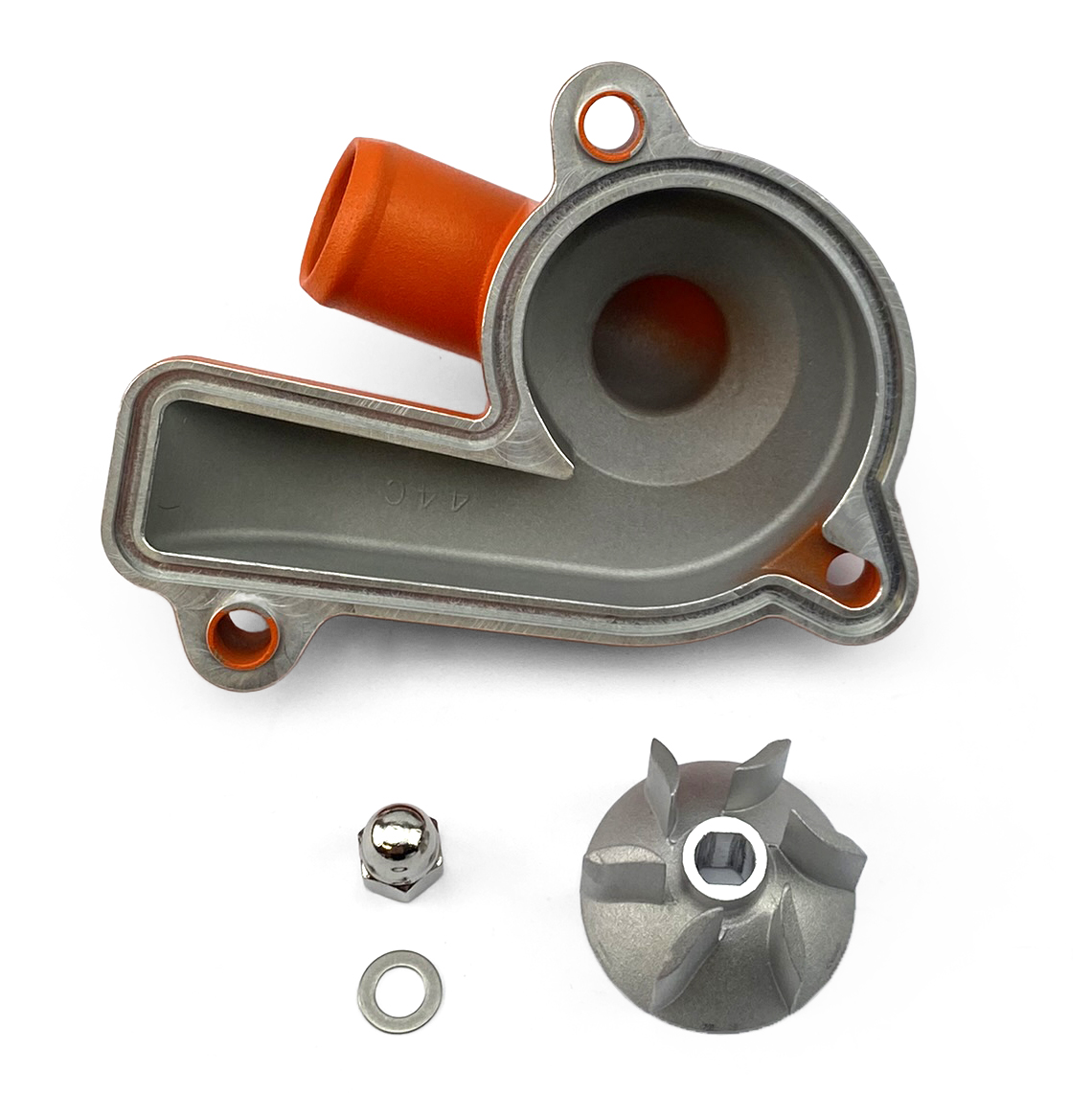 WATER PUMP COVER ORANGE 23-24 KTM 250/350 SX-F, BOYESEN WPK44CO SUPERCOOLER thumbnail 4