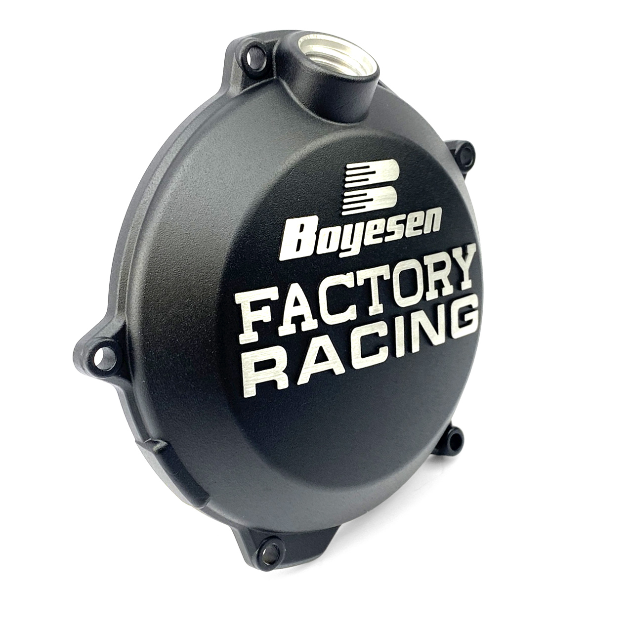 CLUTCH COVER 23-25 250/350/450 SX-F KTM, BOYESEN CC-45CB, BLACK image 1