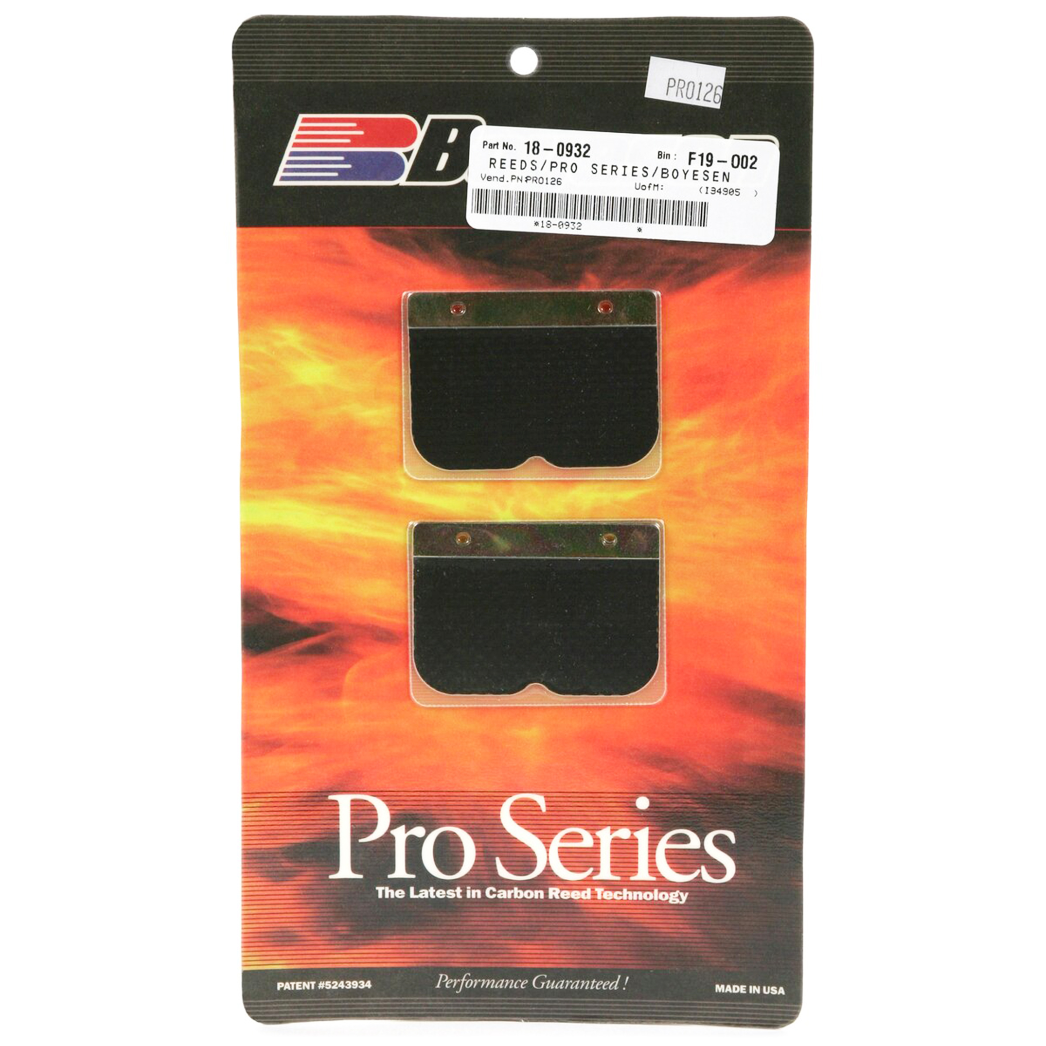 PRO-126 BOYESEN REED CARB, Boyesen Pro Series Reeds - PRO