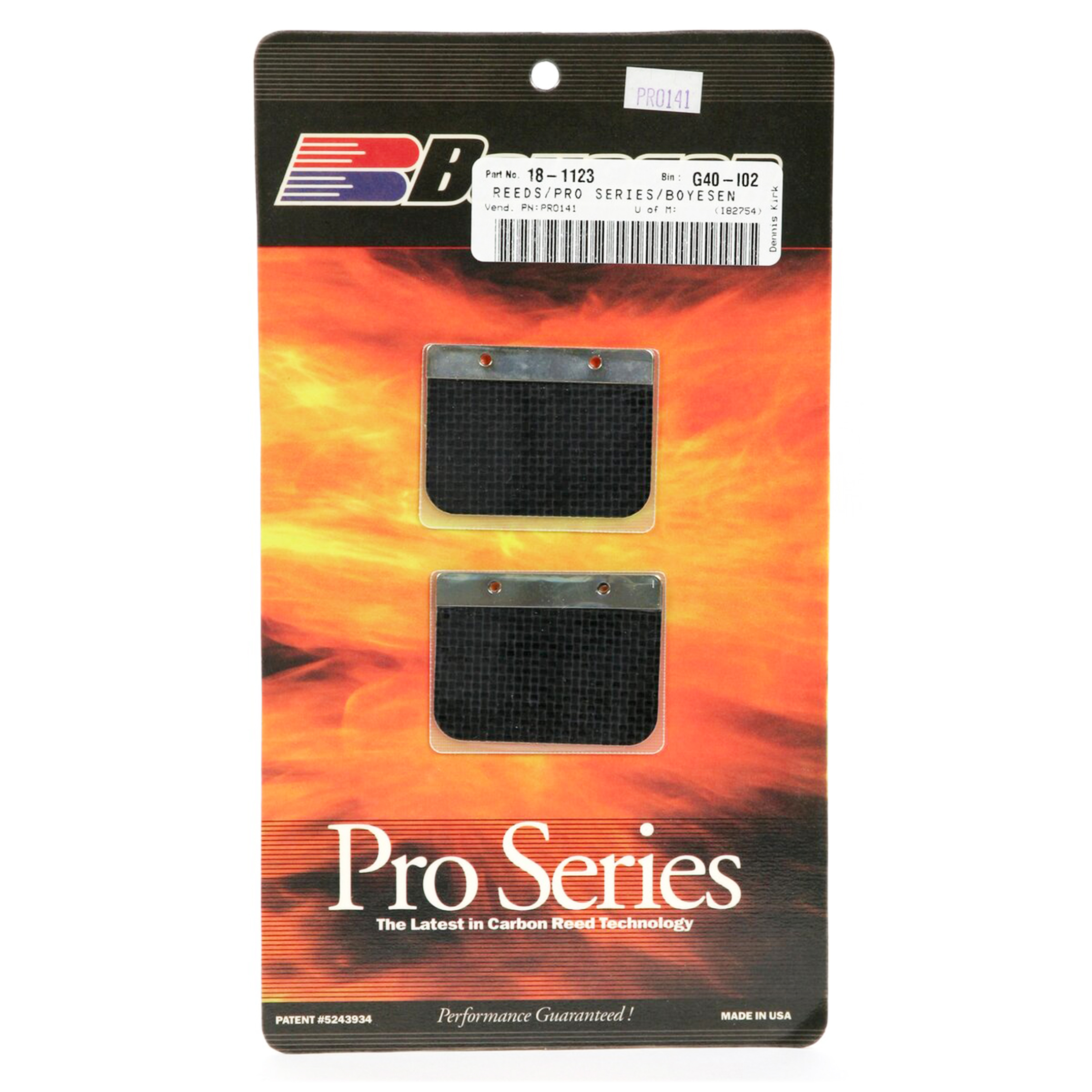 PRO-141 BOYESEN REED CARB, Boyesen Pro Series Reeds - PRO