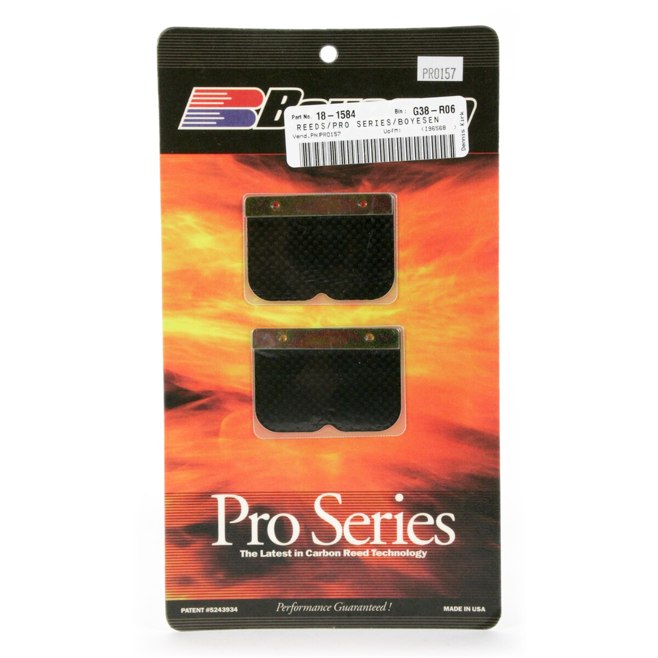 PRO-157 BOYESEN REED CARB, Boyesen Pro Series Reeds - PRO