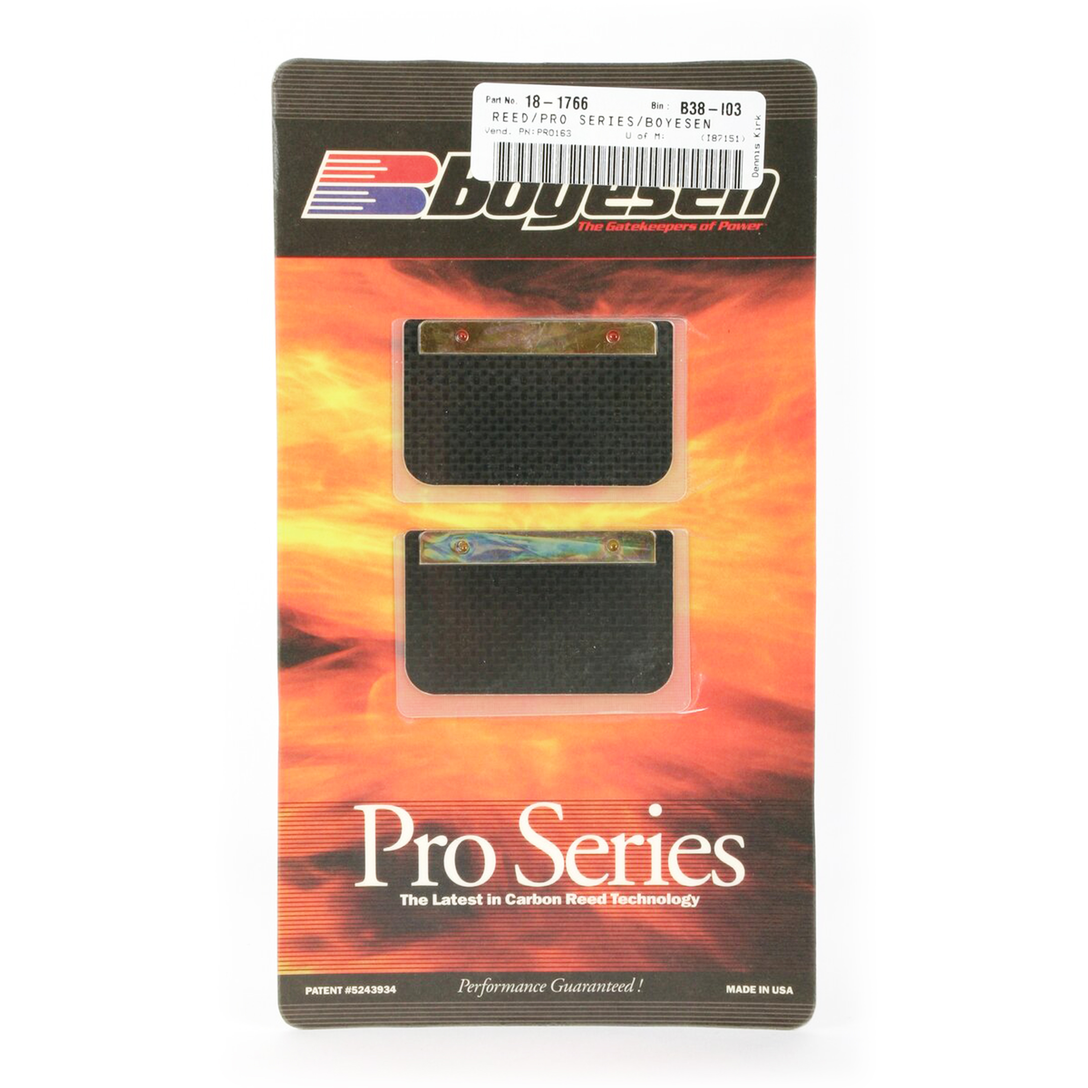 PRO-163 REED 02 CR250 BOYESEN, PRO-163 Pro Series Reeds -