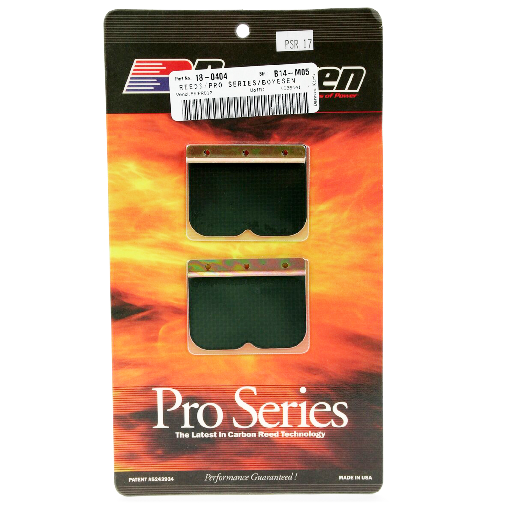 PRO-17 BOYESEN REEDS CARB, Boyesen Pro Series Reeds - PRO