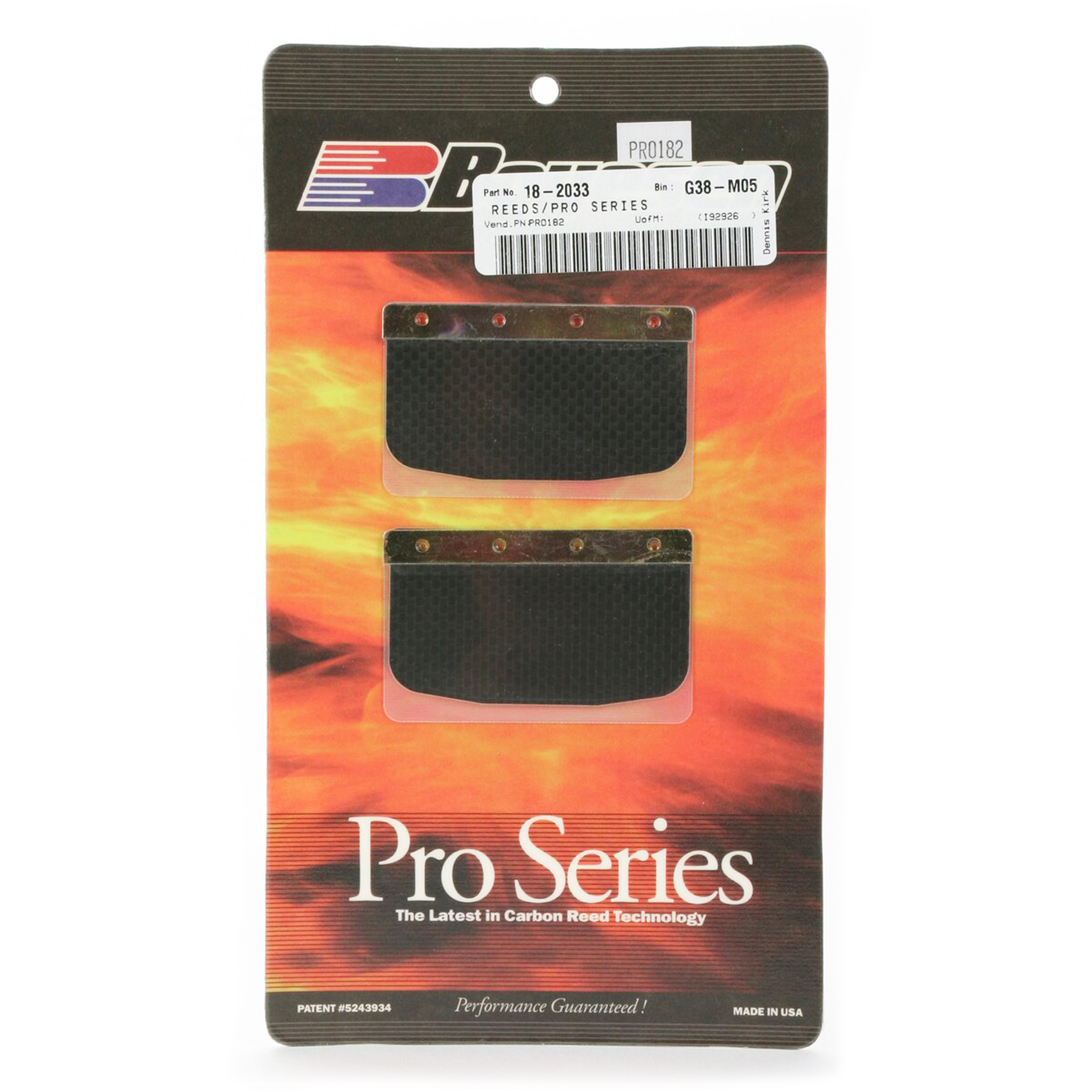 PRO-182 BOYESEN REED CARB, Boyesen Pro Series Reeds - PRO