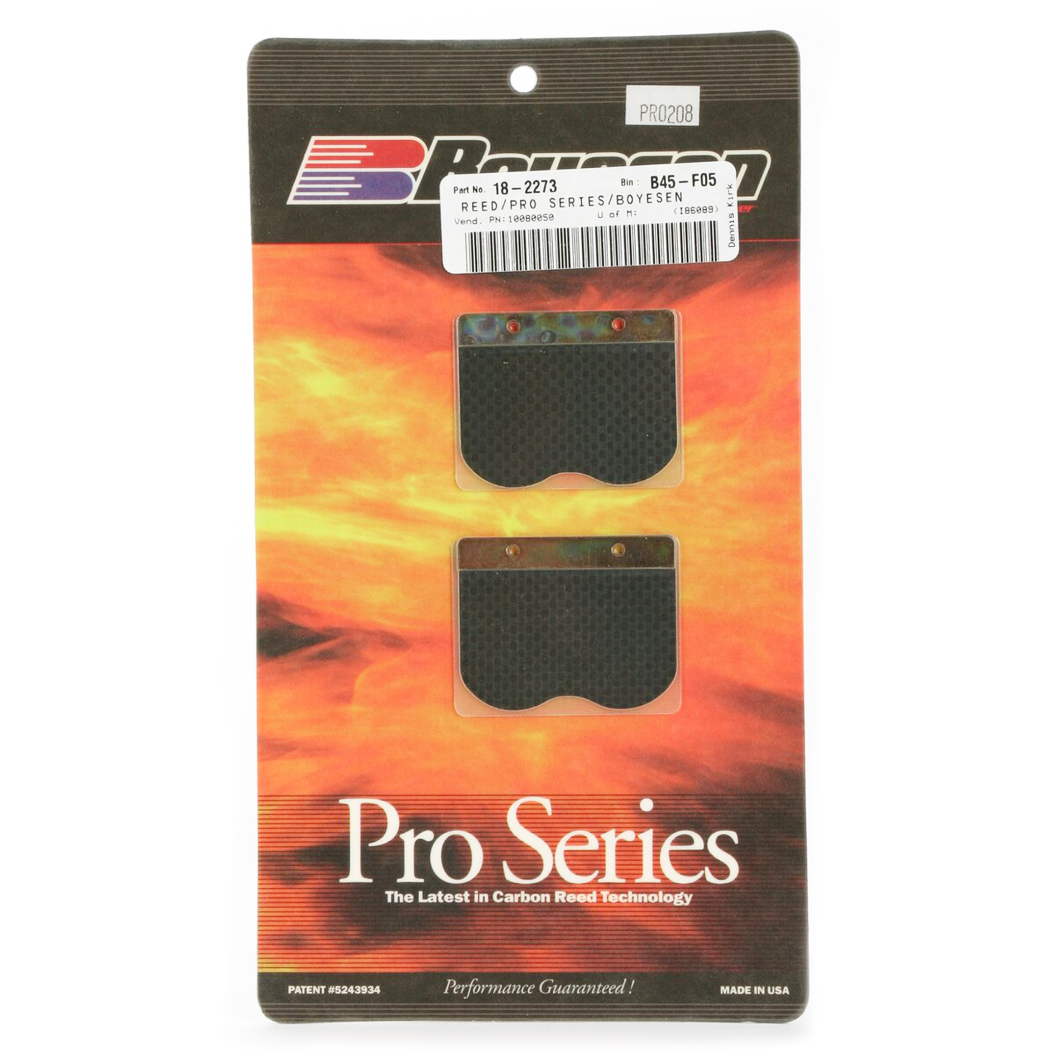 PRO-208 BOYESEN REEDS, Boyesen Pro Series Reeds - PRO