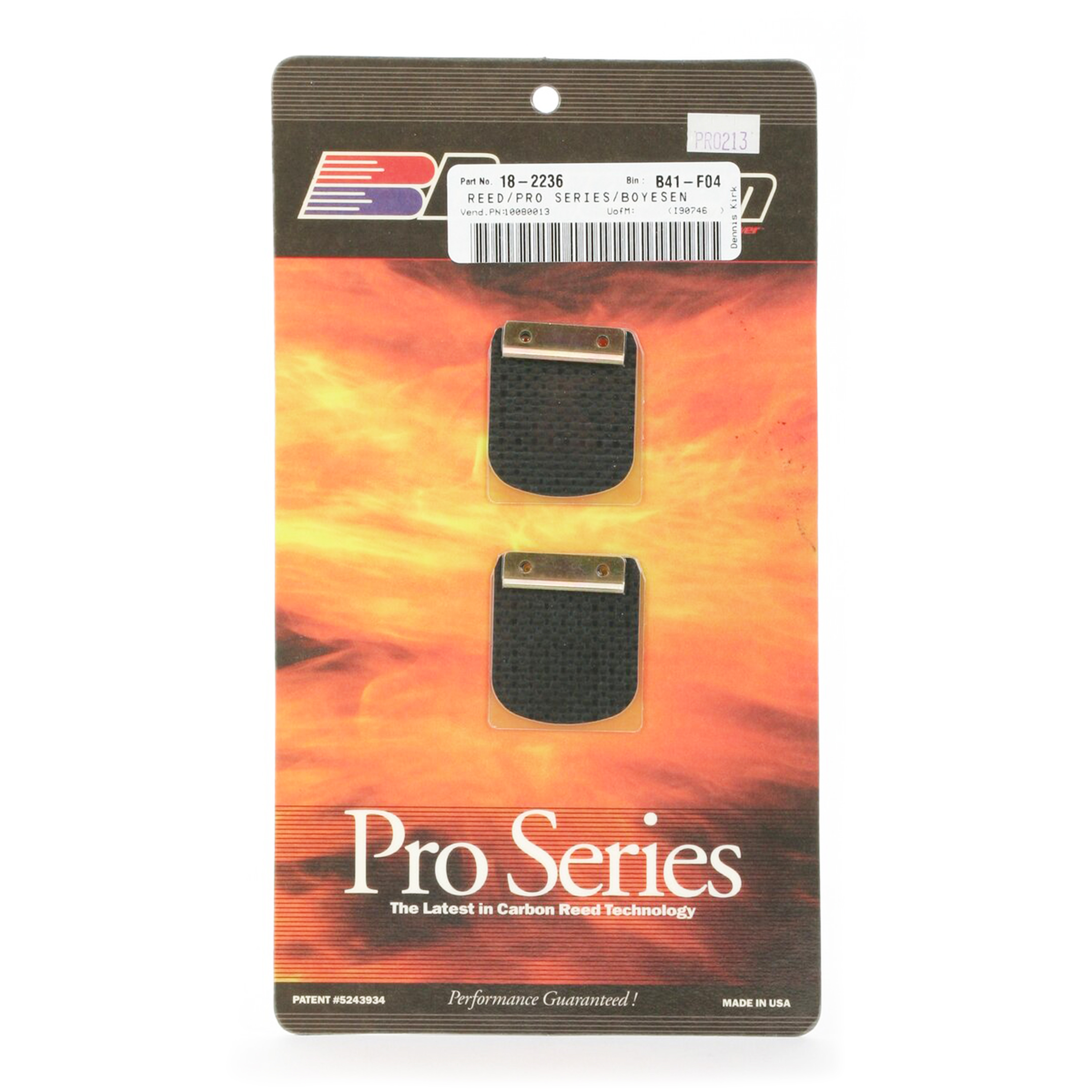 PRO-213 BOYESEN BLOCK REEDS, Boyesen Pro Series Reeds - PRO