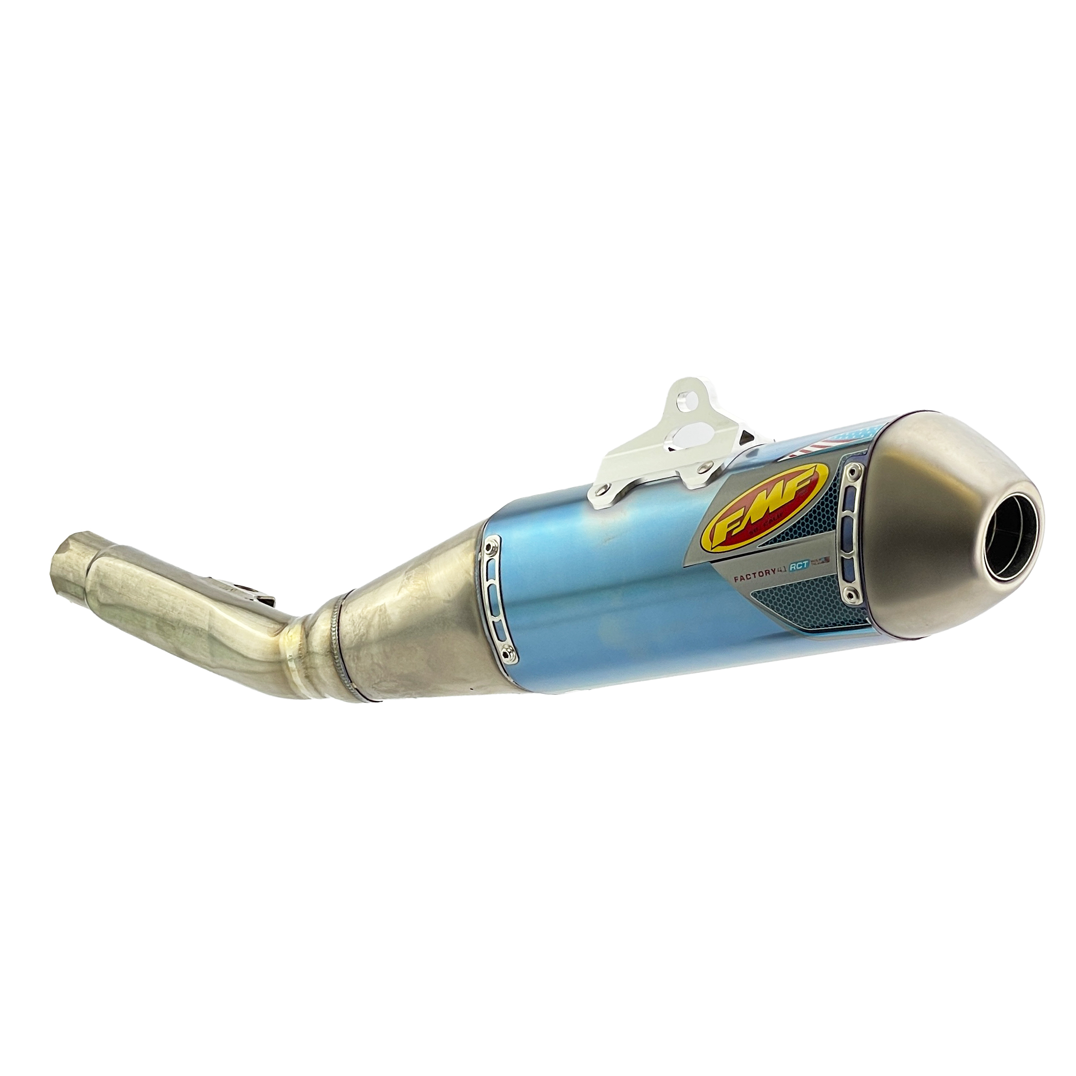 END OF LINE FACTORY 4.1 TITANIUM BLUE EXHAUST SILENCER 2011-2013 HONDA CRF 250 R - FMF 041439 thumbnail 2