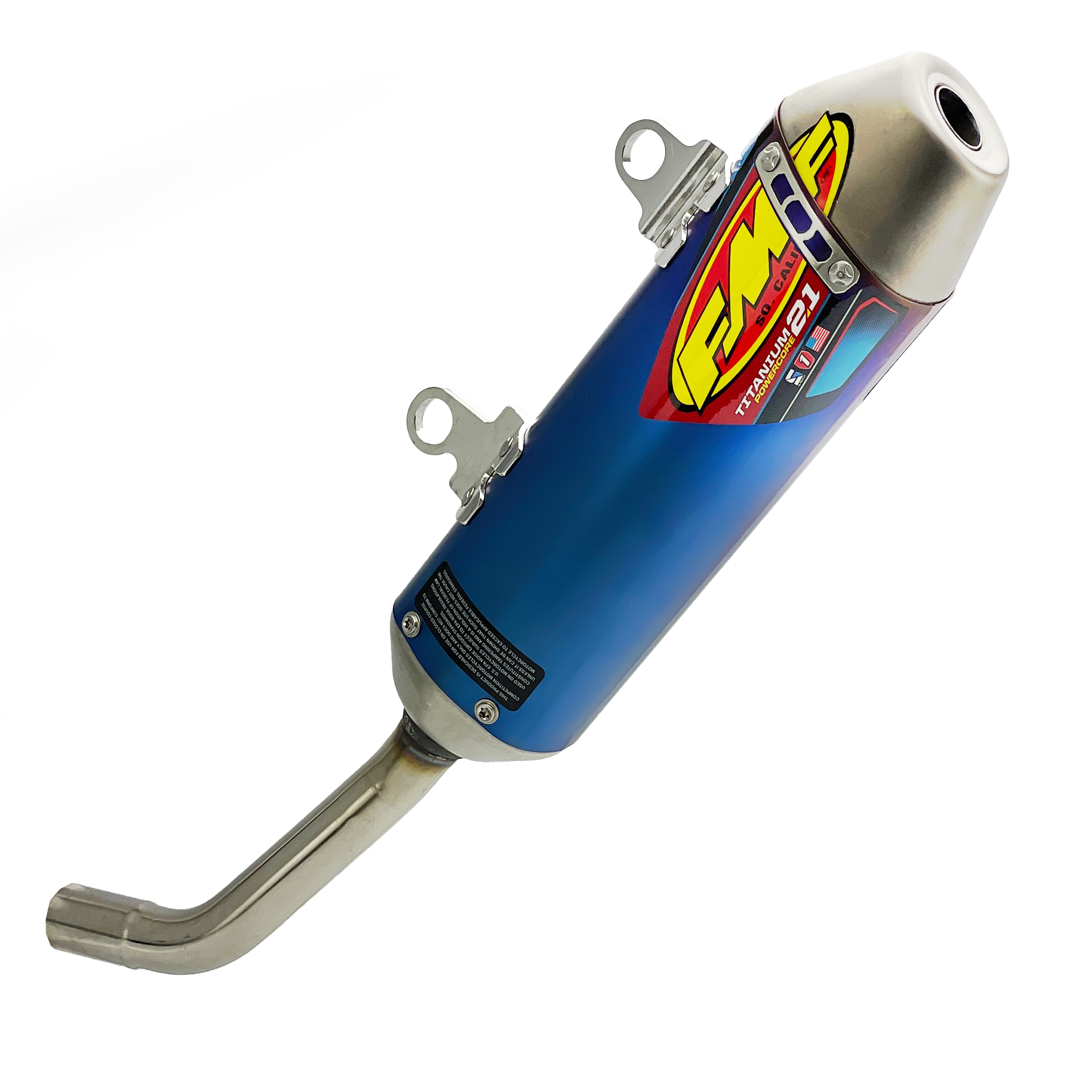 Titanium Powercore 2.1 Shorty Exhaust Silencer 19-23 KTM Husqvarna GasGas 250 300 - FMF 025255 thumbnail 2