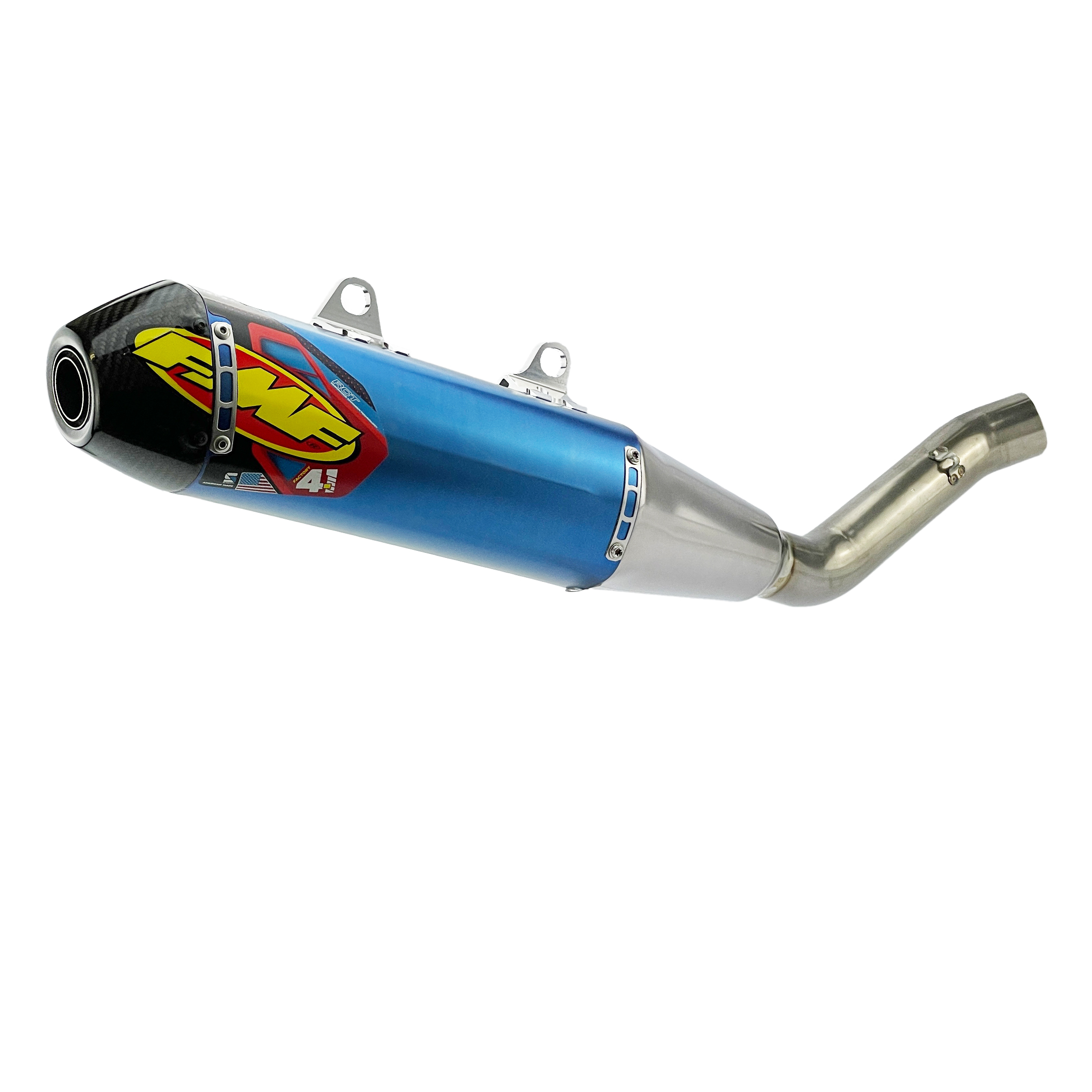 Factory 4.1 RCT Titanium Anodized Exhaust Silencer 25-26 Triumph TF 450 E RC - FMF 045700 image 1