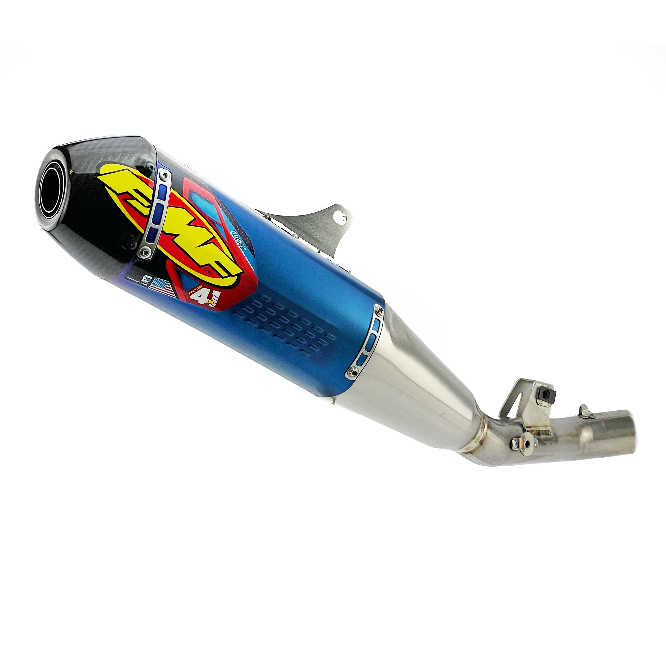 Factory 4.1 RCT Titanium Anodized Exhaust Silencer 24-26 Triumph TF 250 E X - FMF 045695 image 1