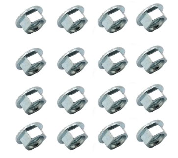 M10 x 1.25mm FLANGE NUT PACK OF 16 HIGH TENSILE FORGED WHEEL NUTS image 1