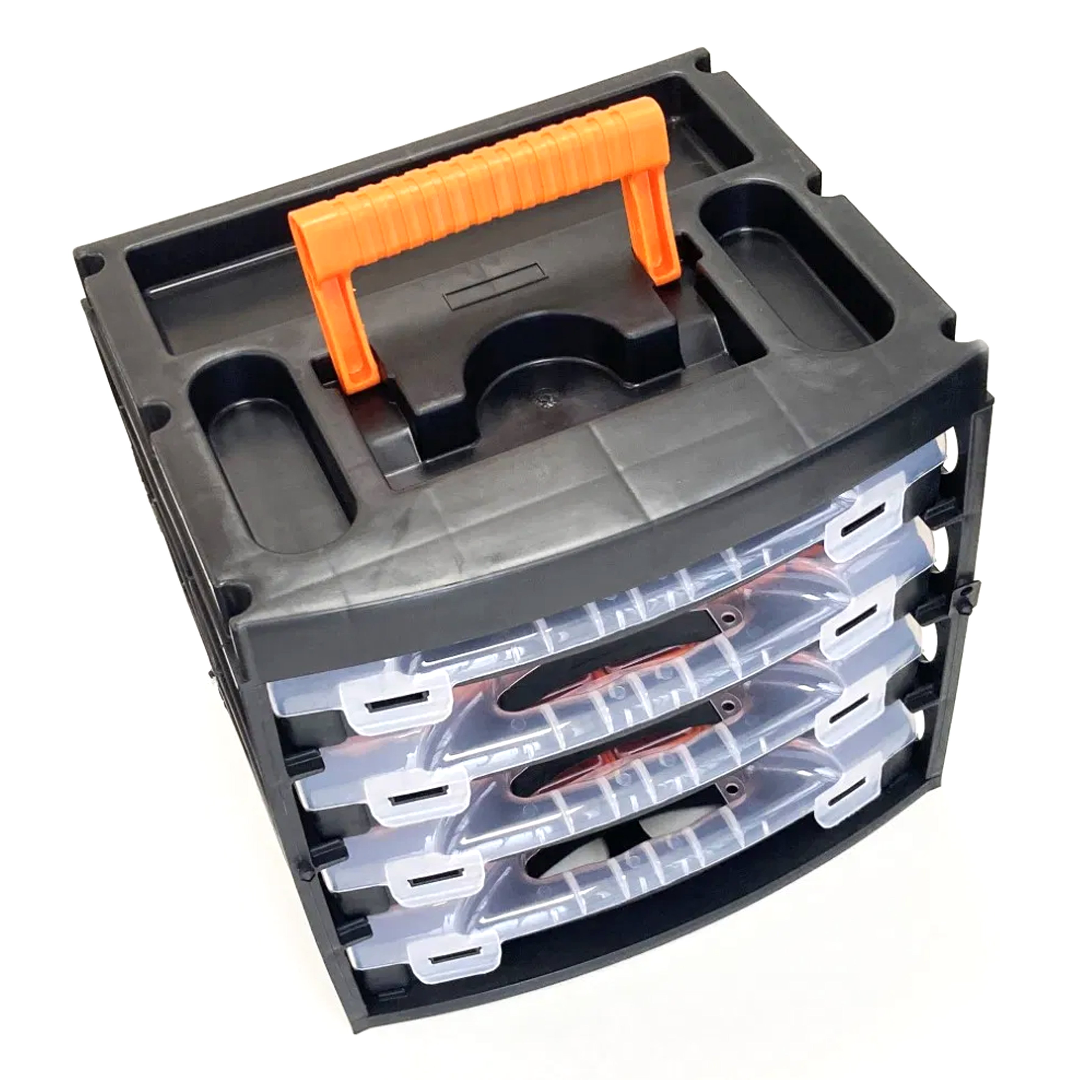 ORGANISER SET 4 TRAY POLY WITH REMOVABLE INNER COMPARTMENTS - TOOLZONE KDPTB098 thumbnail 4