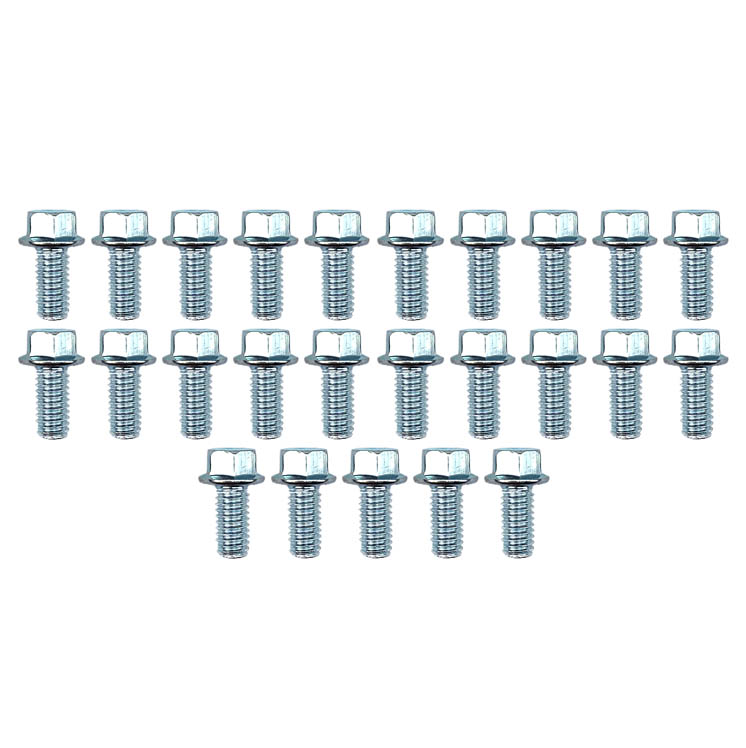 M6 x 12mm FLANGE BOLT, PACK OF 25, 8mm HEX