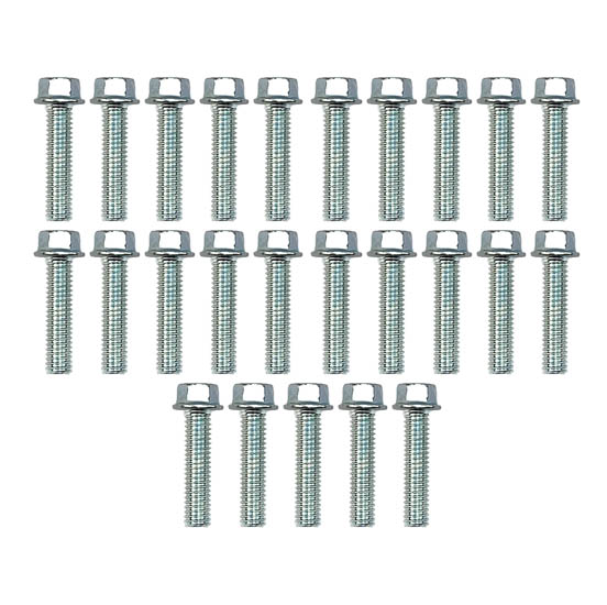 M6 x 25mm FLANGED BOLT 8mm HEX HEAD - PACK OF 25