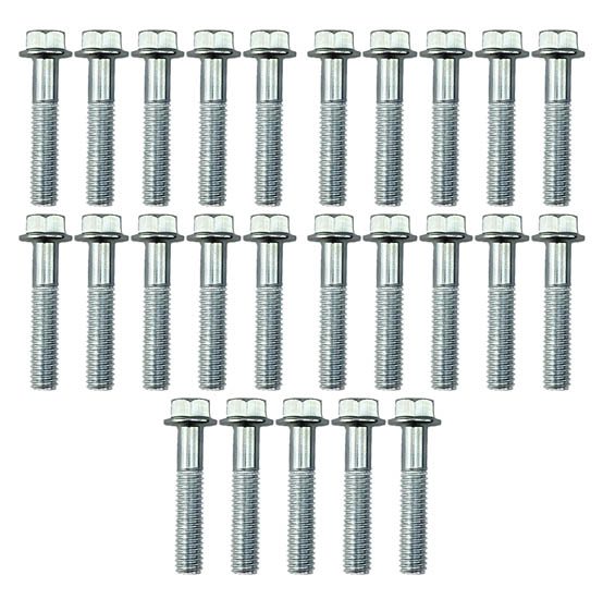 M6 x 30mm FLANGE BOLT, PACK OF 25, 8mm HEX