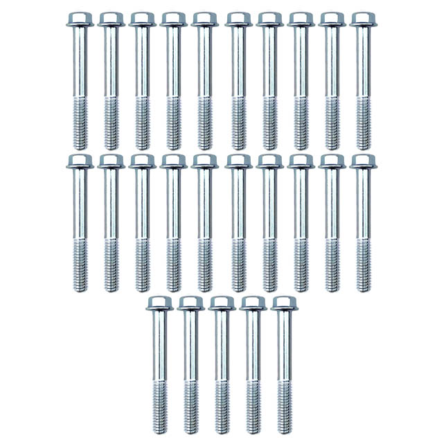 M6 x 45mm FLANGE BOLT, PACK OF 25, 8mm HEX