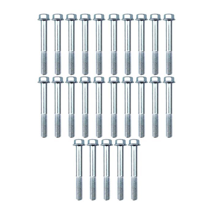 M6 x 50mm FLANGE BOLT, PACK OF 25, 8mm HEX