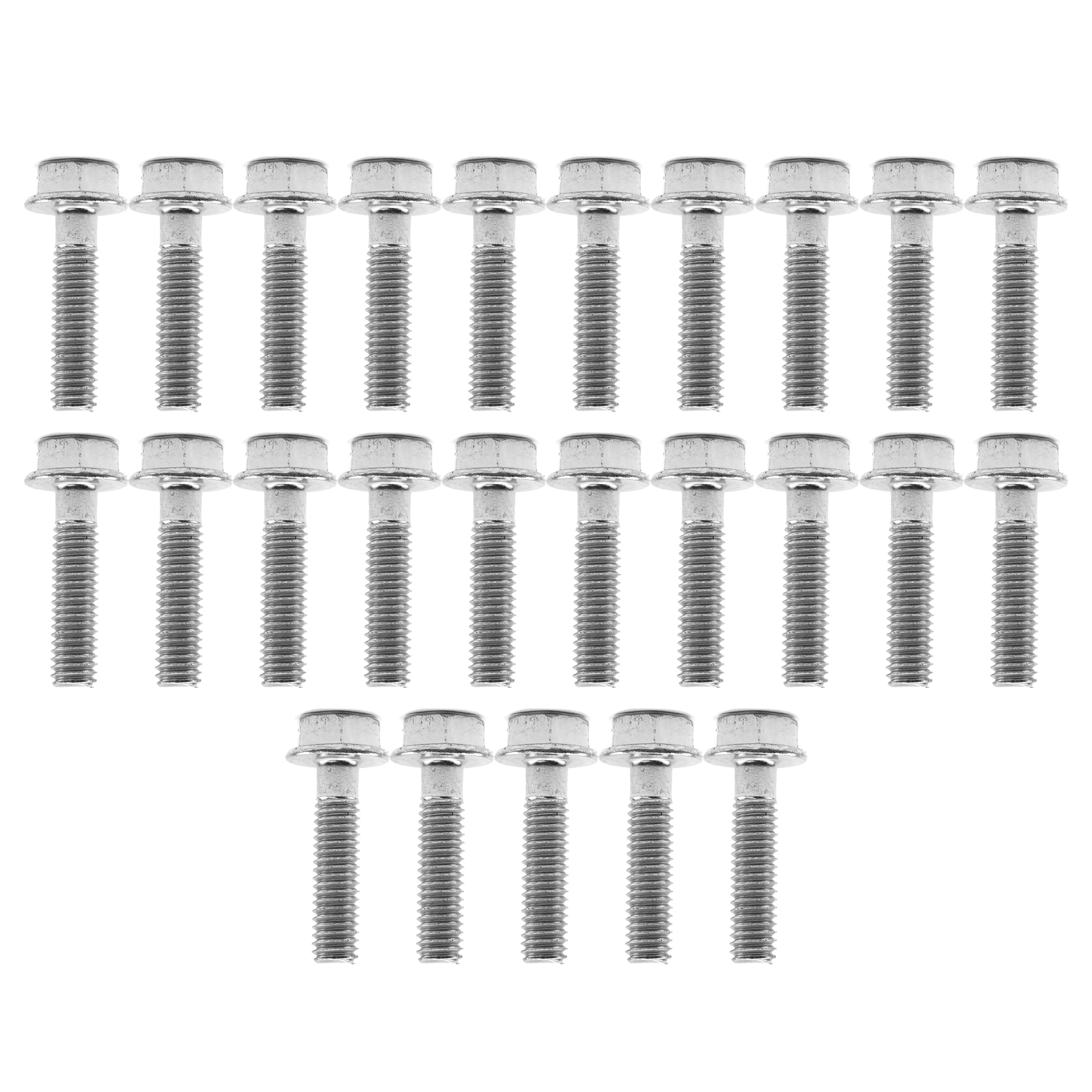 M6 x 25mm FLANGE BOLT, PACK OF 25, 10mm HEX