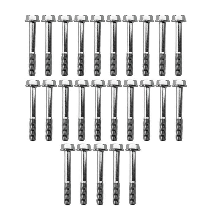 M6 x 45mm FLANGE BOLT, PACK OF 25, 10mm HEX