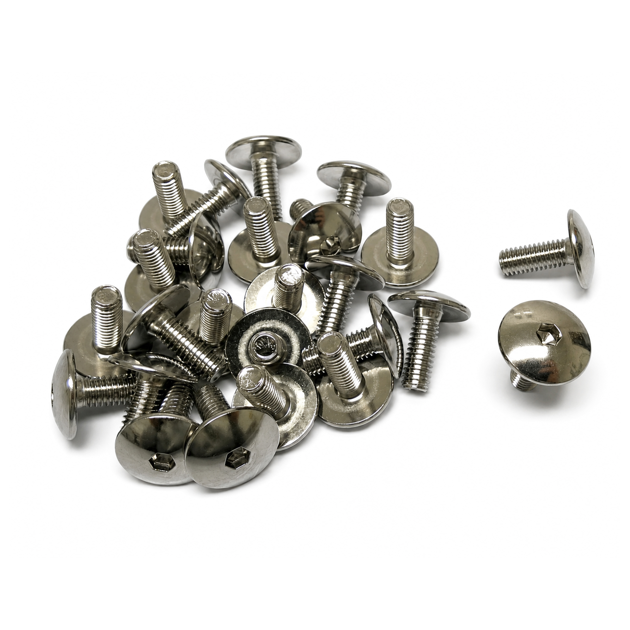 CHROME ALLEN OVAL HEAD 6x16 PACK/25, 4MM KEY 33-7863, ROAD TOOLS, YAMAHA
