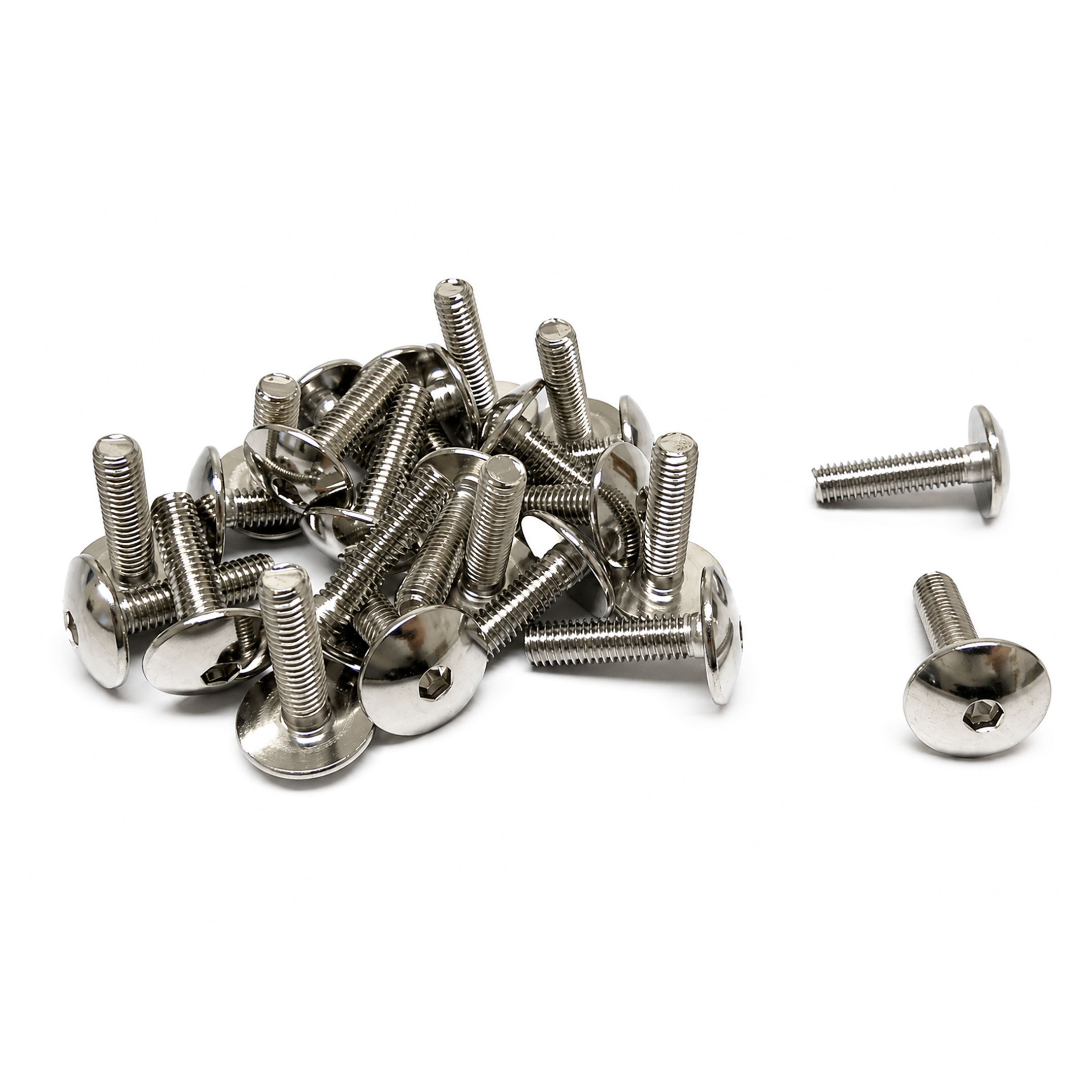 CHROME ALLEN OVAL HEAD 6x24 PACK/25, 4mm KEY 33-7864, ROAD TOOLS, YAMAHA