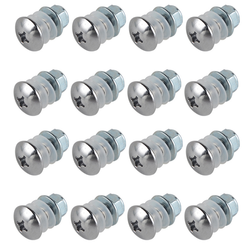 Plastic Fender Mounting Kit M6 x 16mm Bolt, Flange Nut & Nylon Washer Set - Pack of 16 - 64pcs thumbnail 3