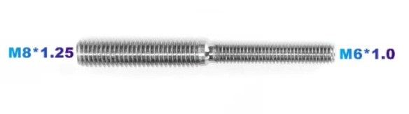 5pcs STEP STUDS M6 TO M8 STAINLESS STEEL 304 image 1