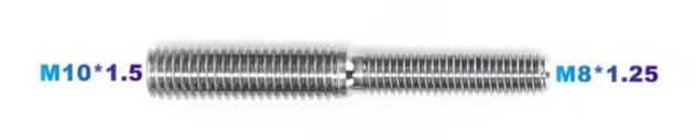 5pcs STEP STUDS M8 TO M10 STAINLESS STEEL 304 image 1