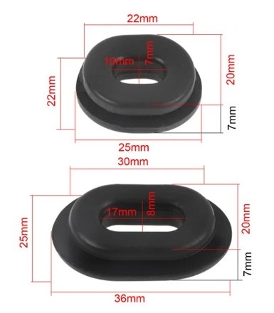 12Pcs BODY SIDE COVER RUBBER GROMMET HONDA CT CG CB125 CL XL100 CB550 CB750 thumbnail 2